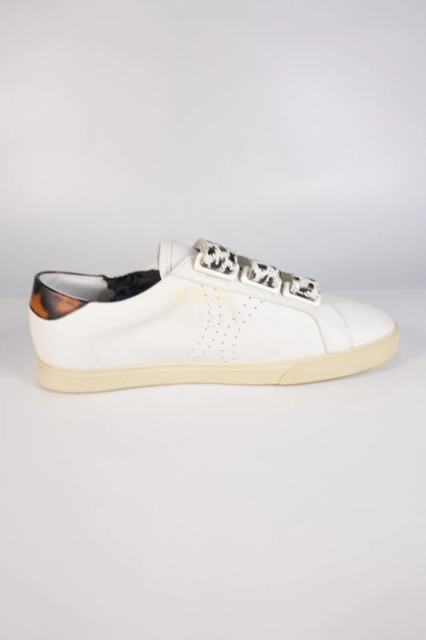 Celine Triomphe Sneakers Touch Strap in White Leather Size 40 (25cm) - Image 14