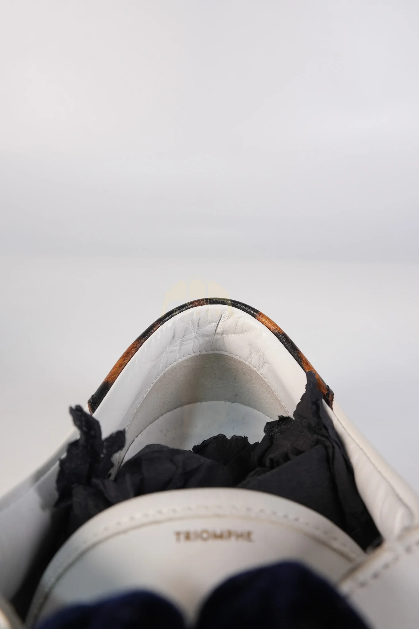 Celine Triomphe Sneakers Touch Strap in White Leather Size 40 (25cm) - Image 25