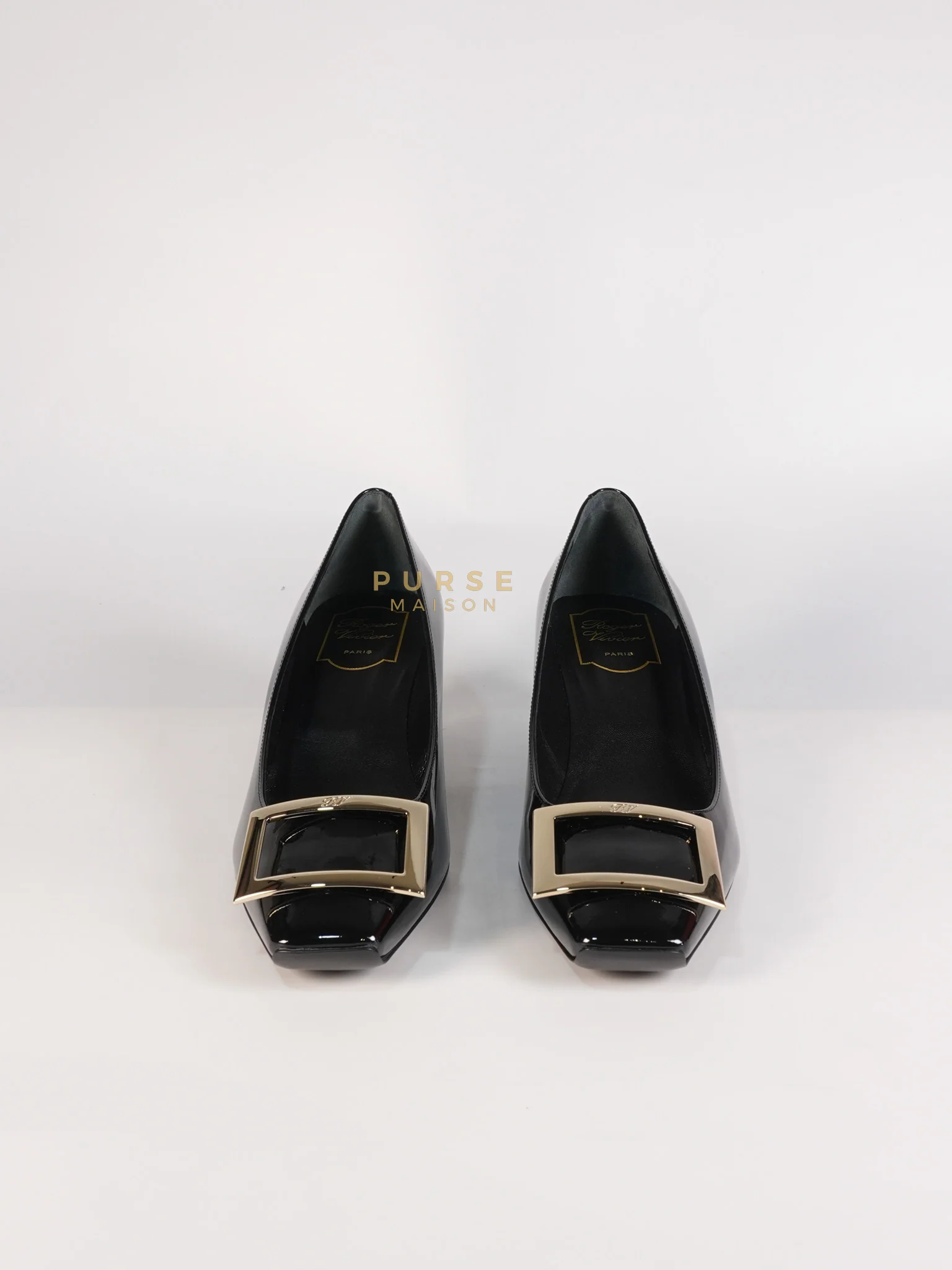 Roger Vivier Trompette Ballerinas in Black Shoes Patent Leather Size 39.5 EU (25.5cm)