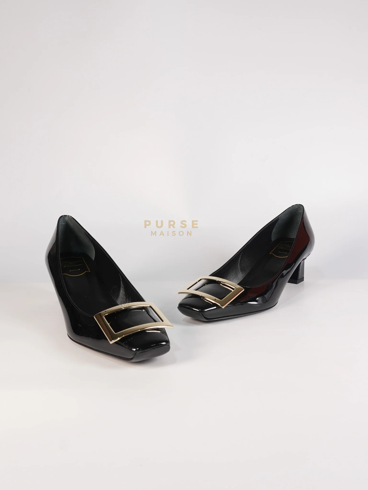 Roger Vivier Trompette Ballerinas in Black Shoes Patent Leather Size 39.5 EU (25.5cm) - Image 9