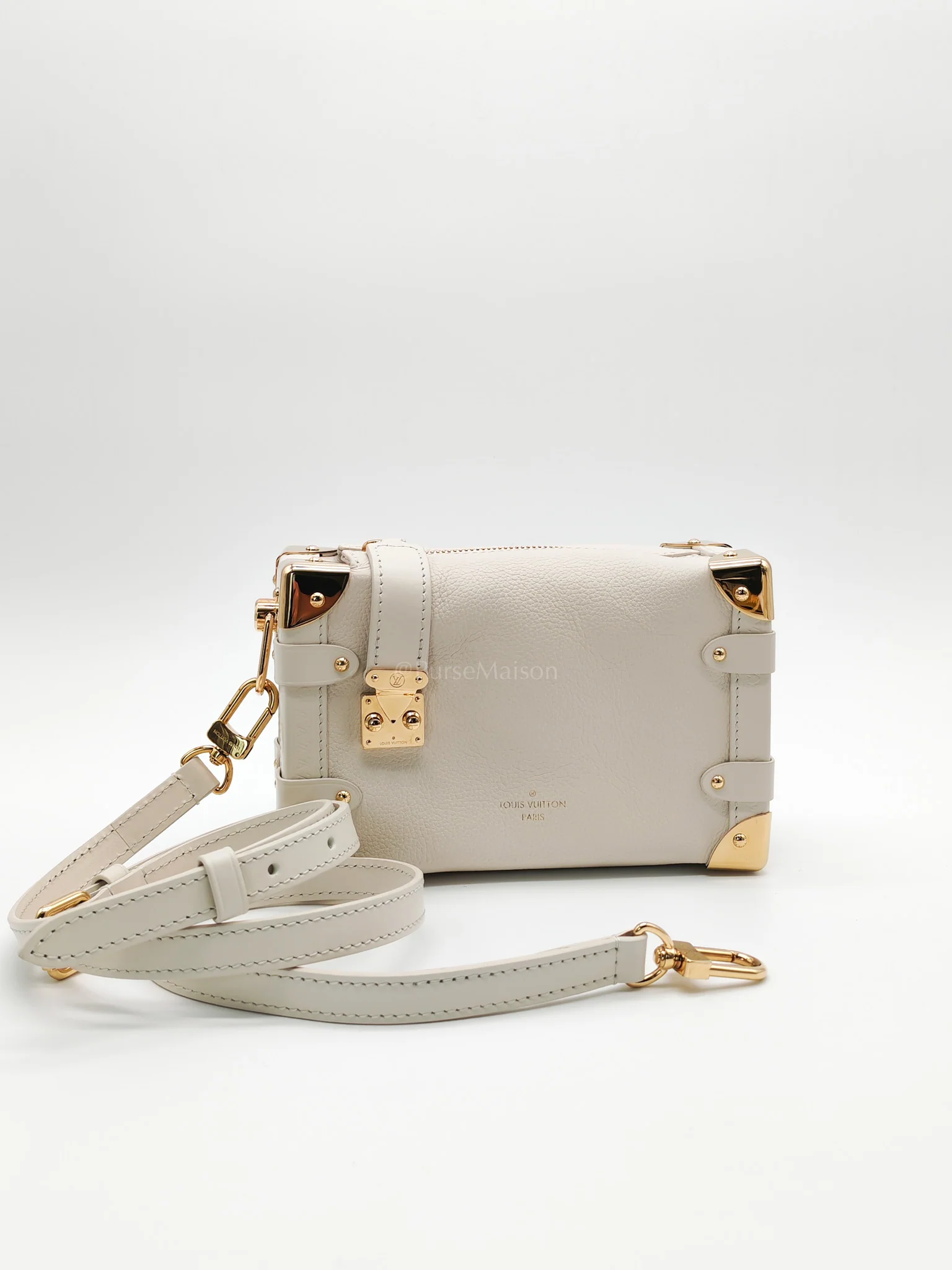 Louis Vuitton Side Trunk PM in Grained Soft Calfskin Leather Shoulder Bag (Microchip) - Image 4