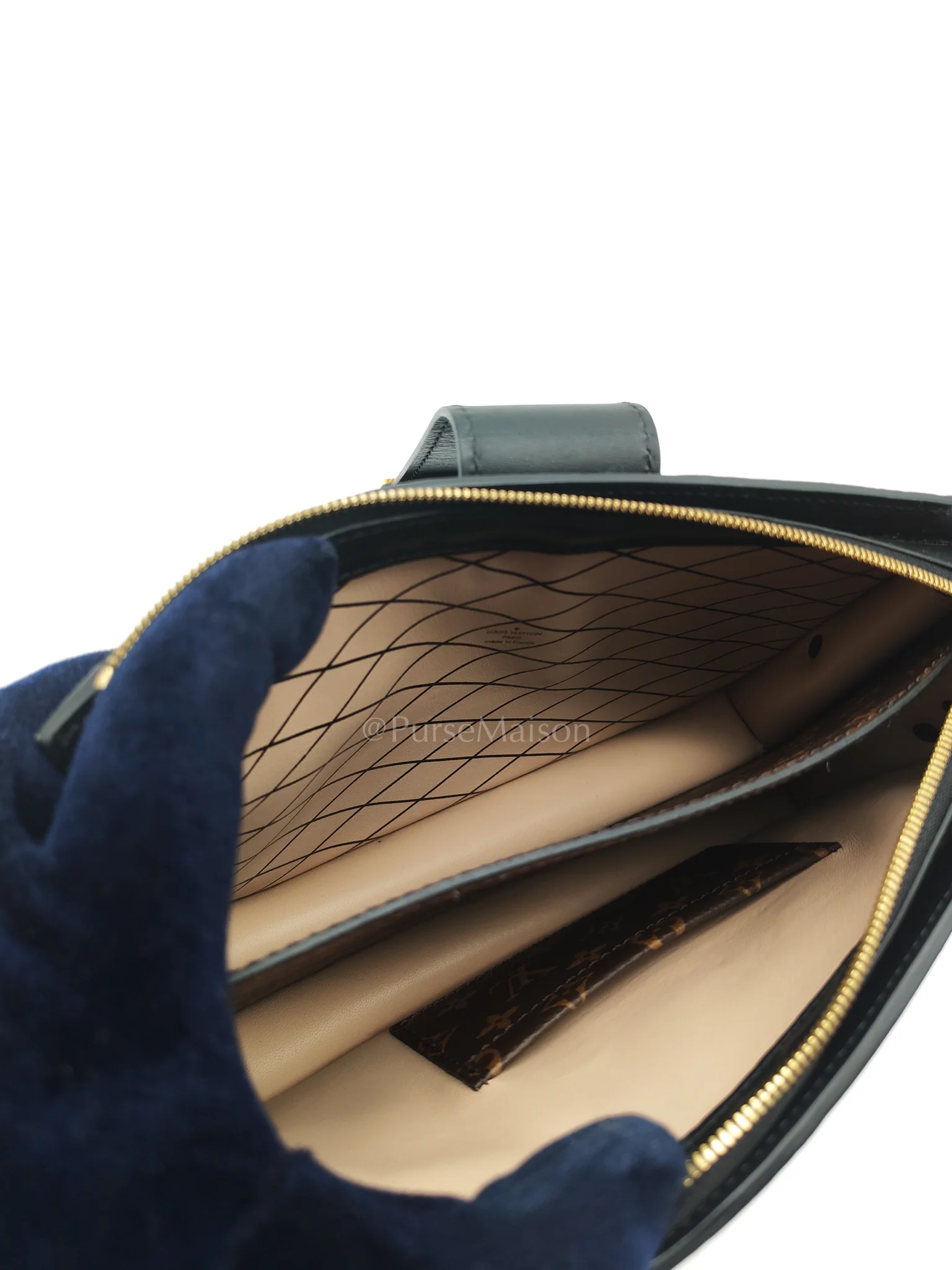 Louis Vuitton Trunk Clutch Bag in Monogram Reverse Canvas & Gold Hardware Microchip - Image 18
