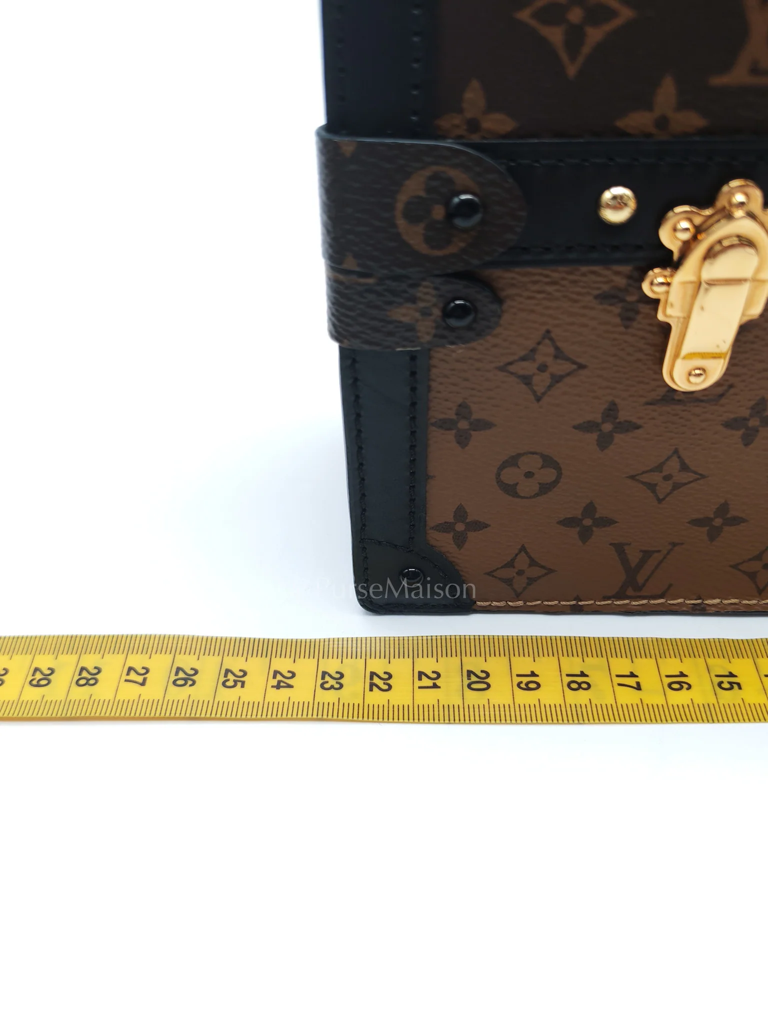 Louis Vuitton Trunk Clutch Bag in Monogram Reverse Canvas & Gold Hardware Microchip - Image 22