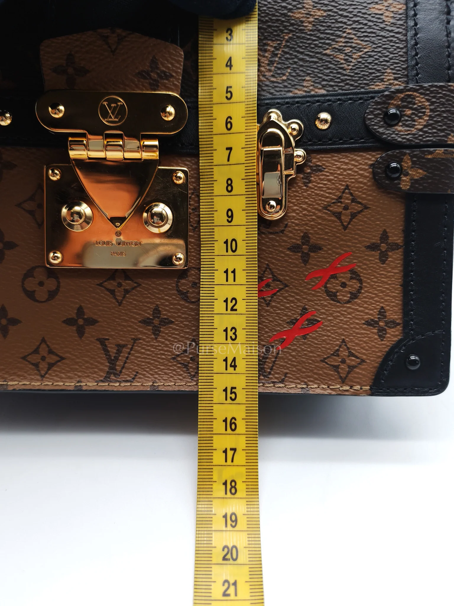 Louis Vuitton Trunk Clutch Bag in Monogram Reverse Canvas & Gold Hardware Microchip - Image 23