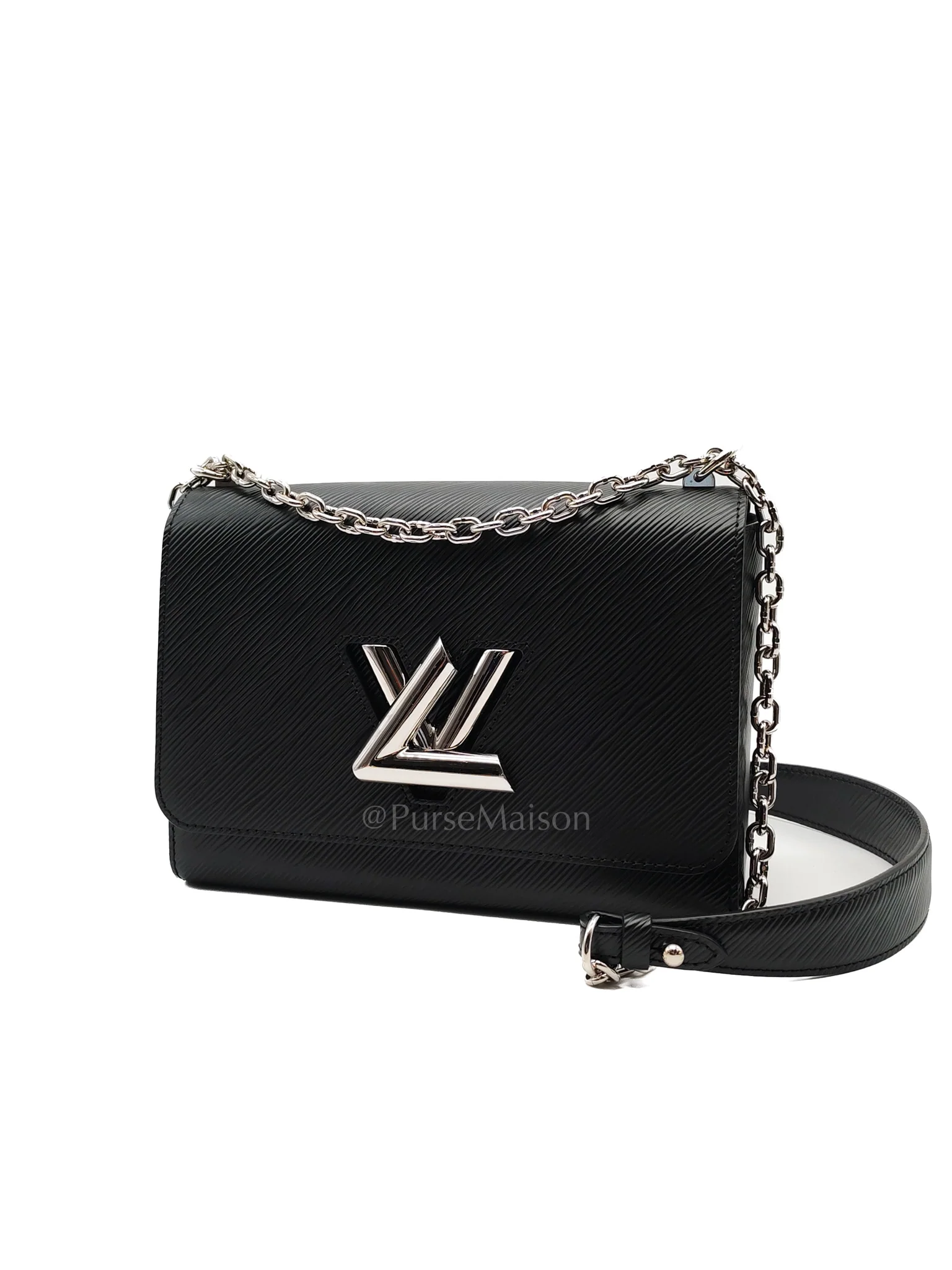 Louis Vuitton Twist MM Black Epi Leather in Silver Hardware (Microchip) - Image 3