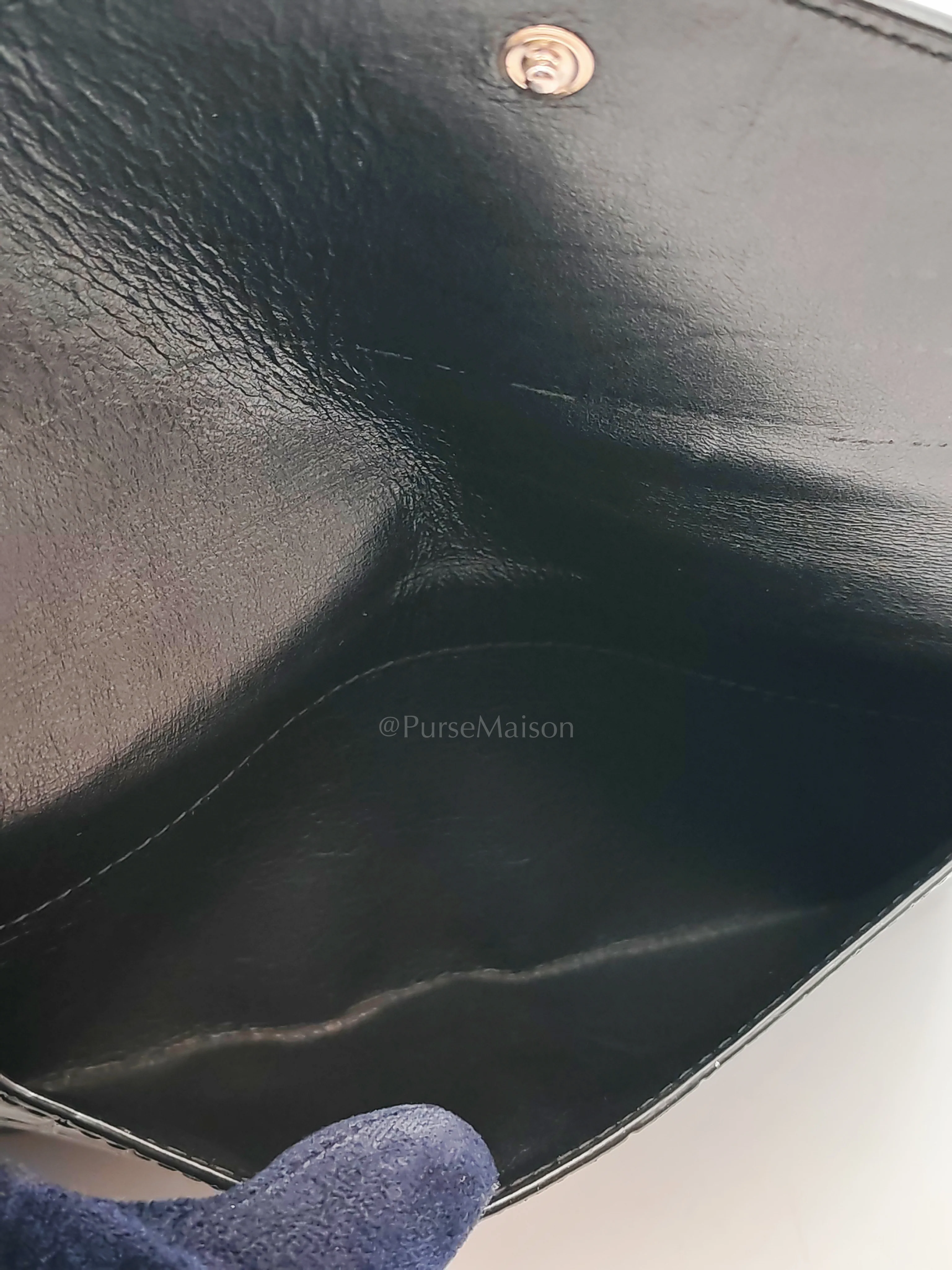 Yves Saint Laurent Uptown Clutch in Black Croc-embossed Calfskin Leather & Silver Hardware - Image 25