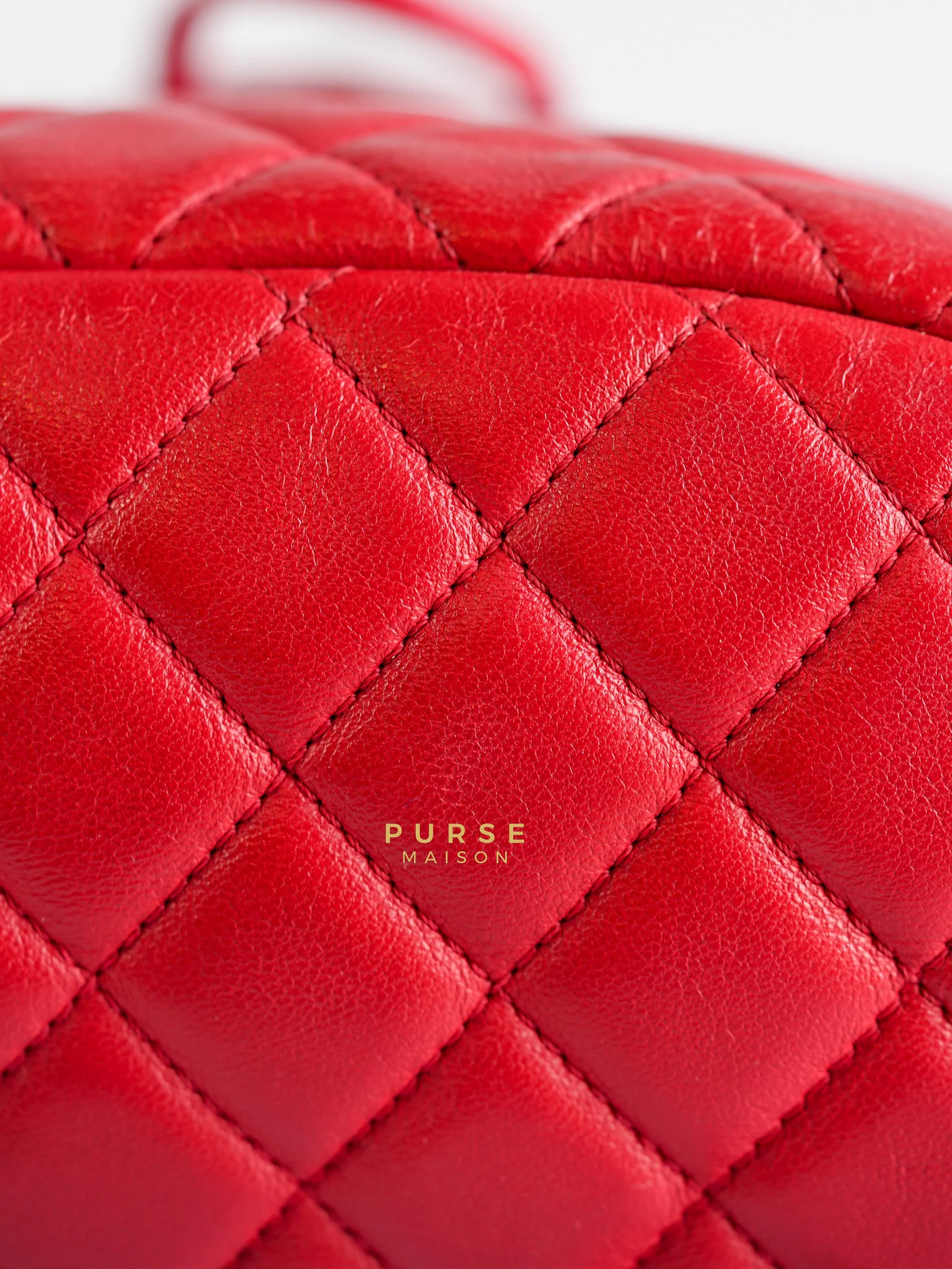 Chanel Urban Spirit Red Lambskin Leather and Silver Hardware Series 22 - Image 12