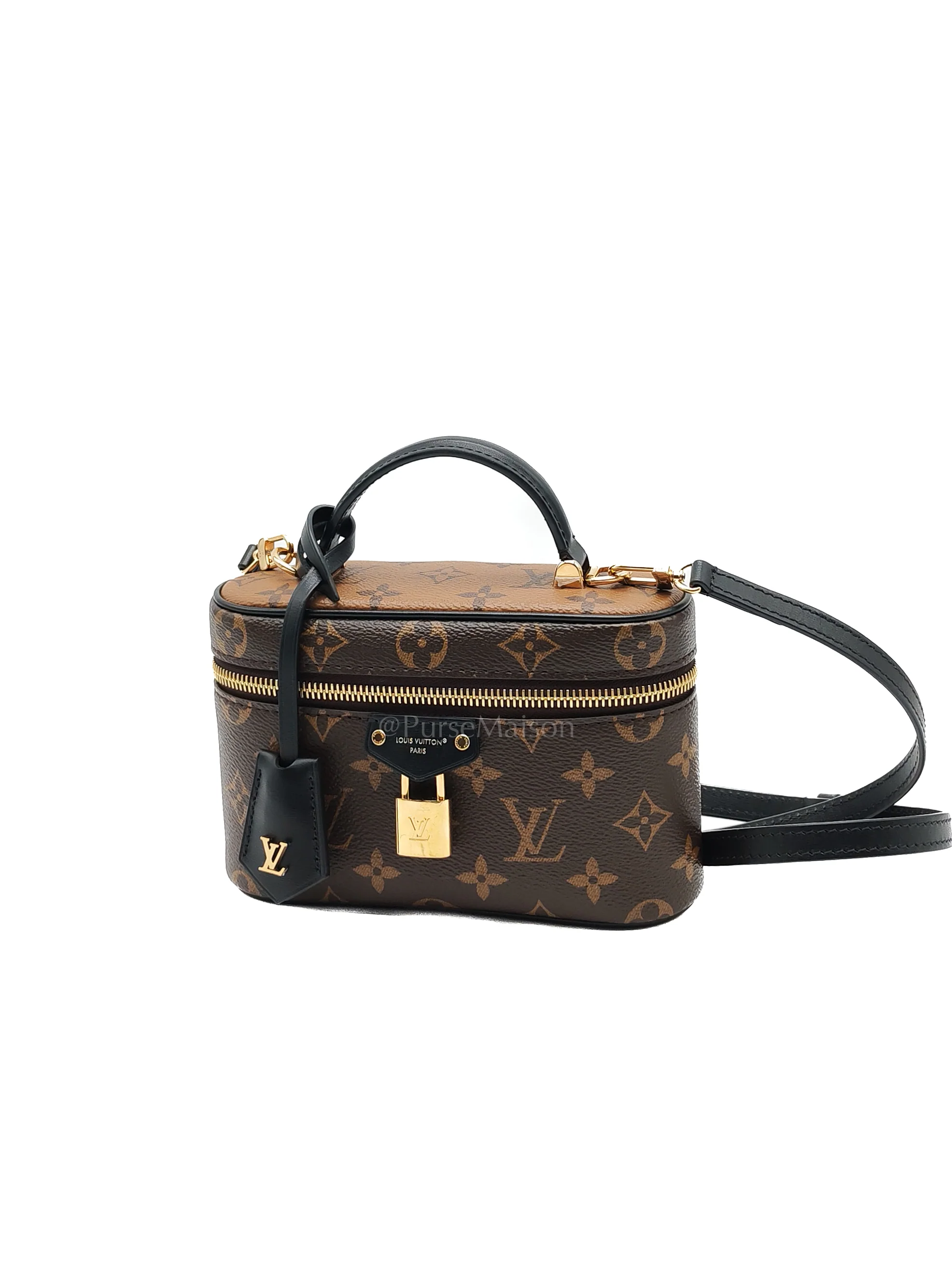 Louis Vuitton Long Vanity Chain Pouch in Reverse Monogram Canvas Shoulder Bag (Microchip) - Image 2