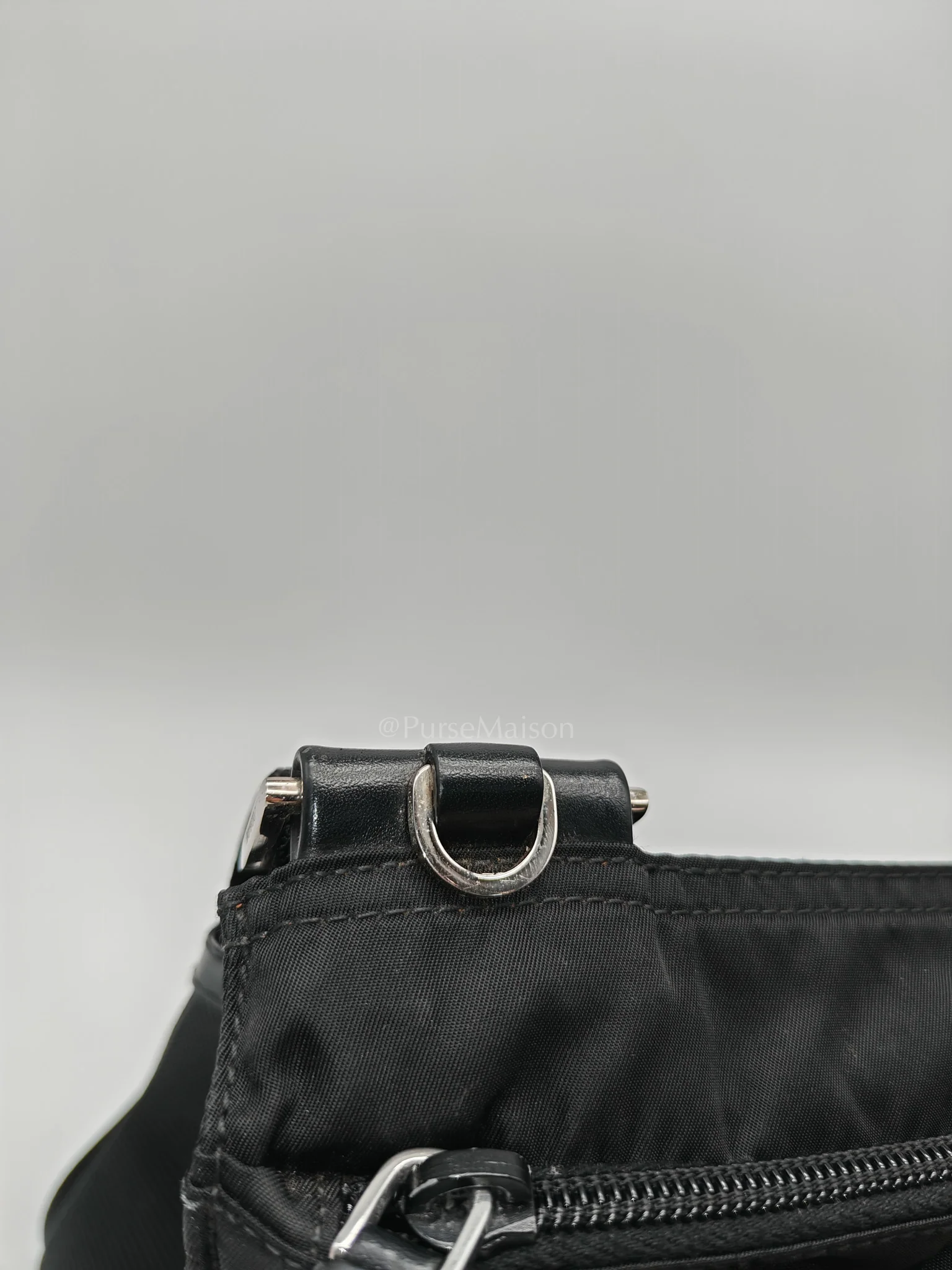 Prada Vela Flat Messenger Bag in Black Nylon Canvas - Image 14