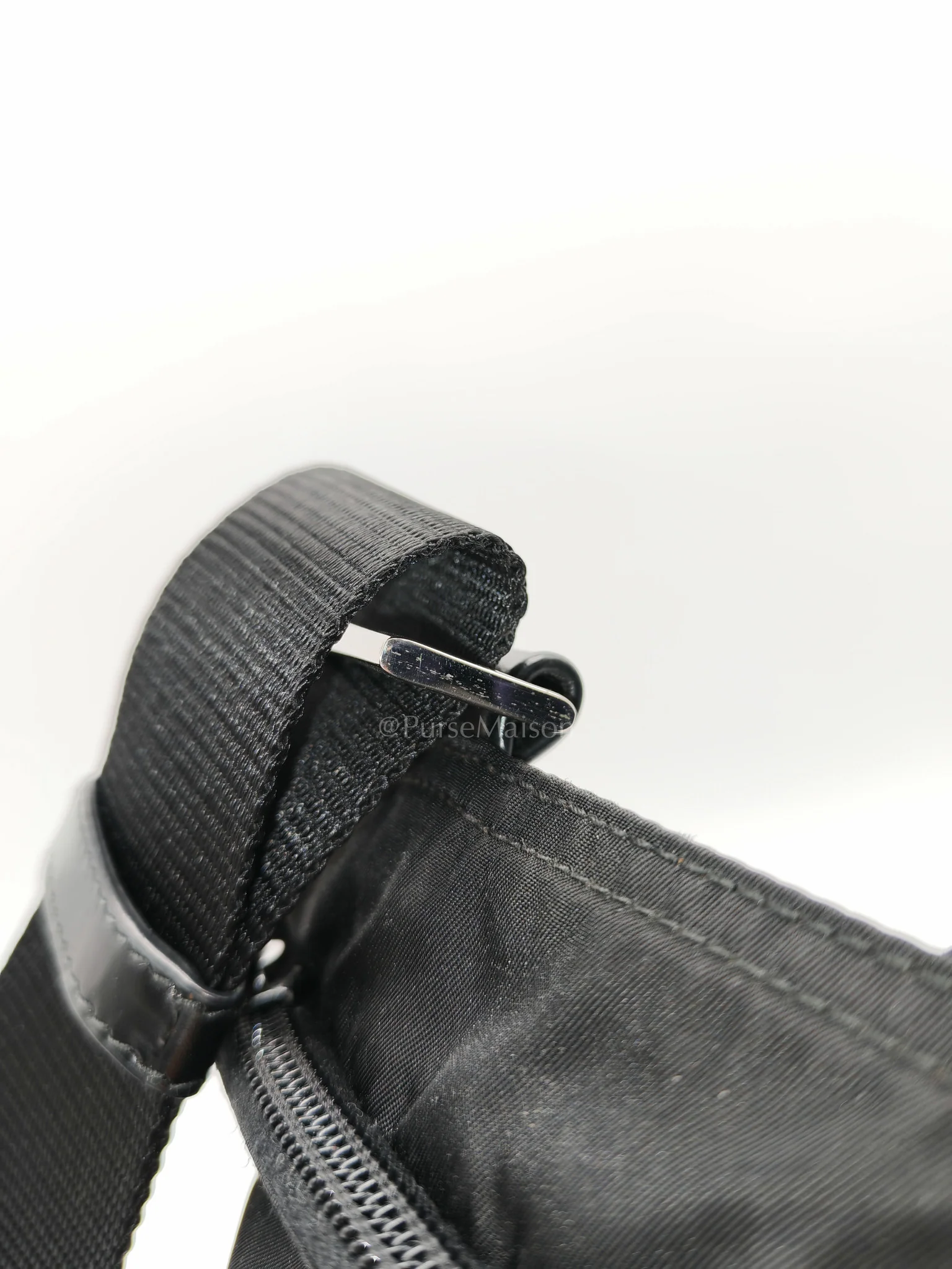 Prada Vela Flat Messenger Bag in Black Nylon Canvas - Image 20