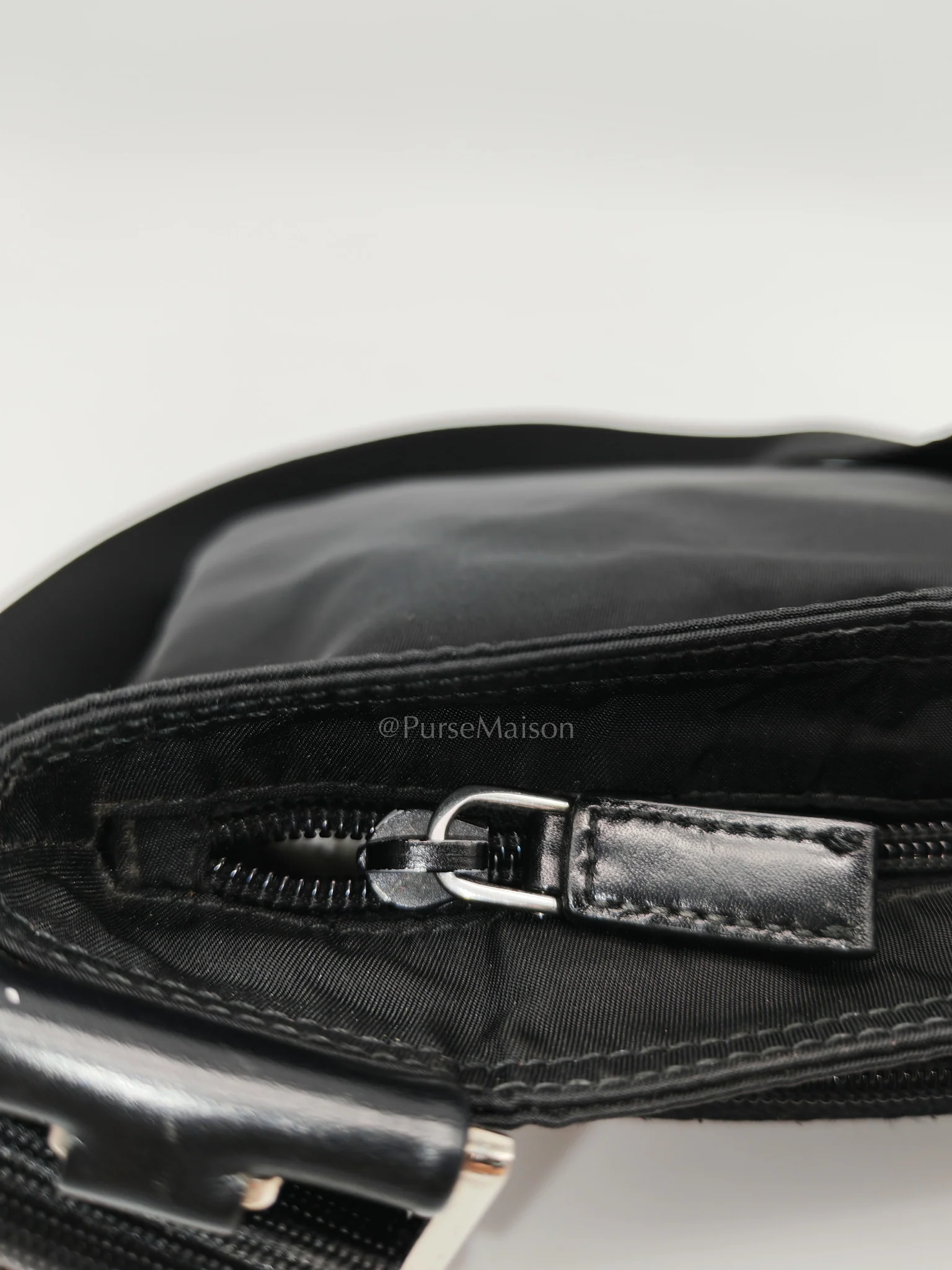 Prada Vela Flat Messenger Bag in Black Nylon Canvas - Image 24