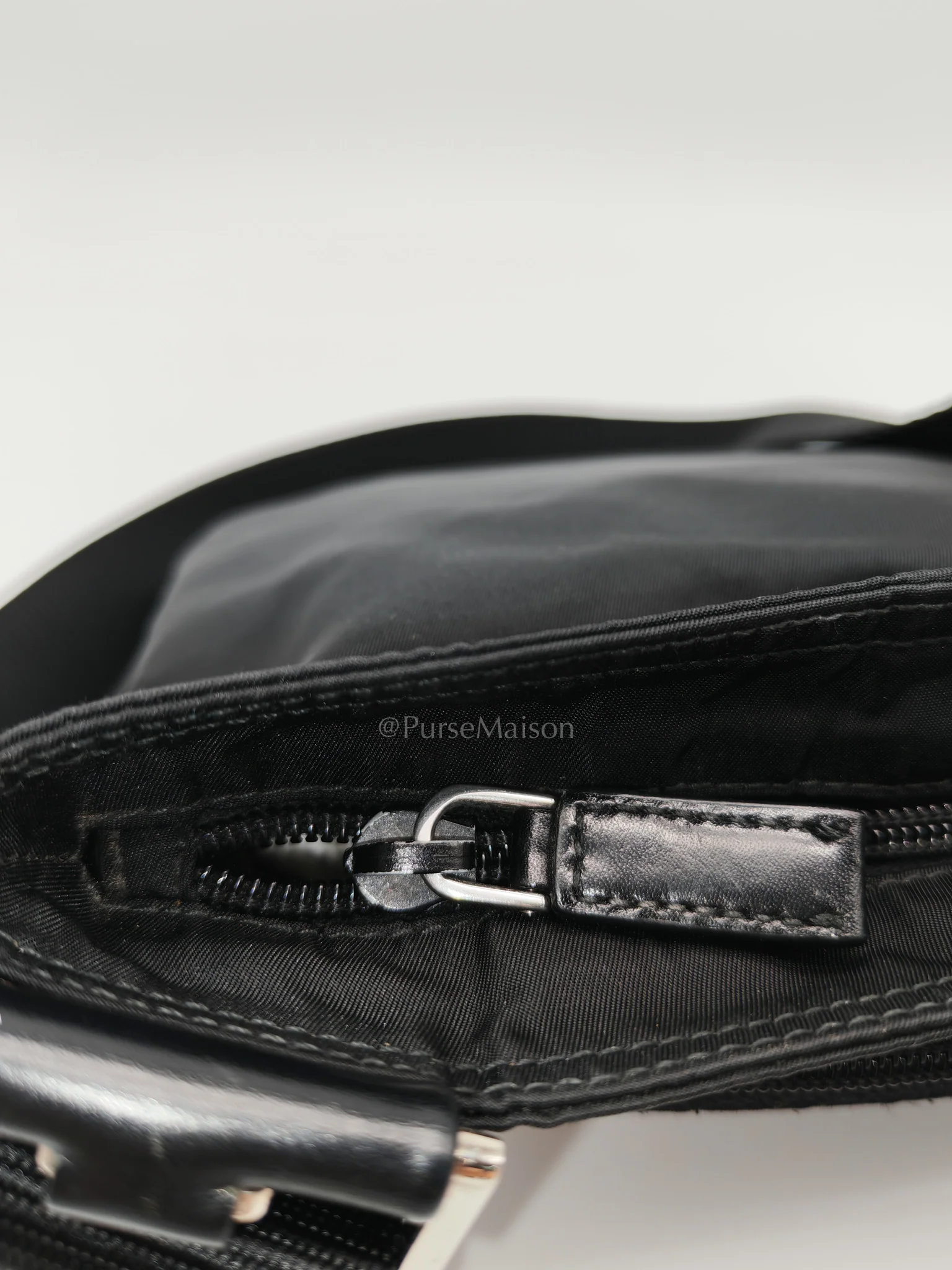 Prada Vela Flat Messenger Bag in Black Nylon Canvas - Image 25