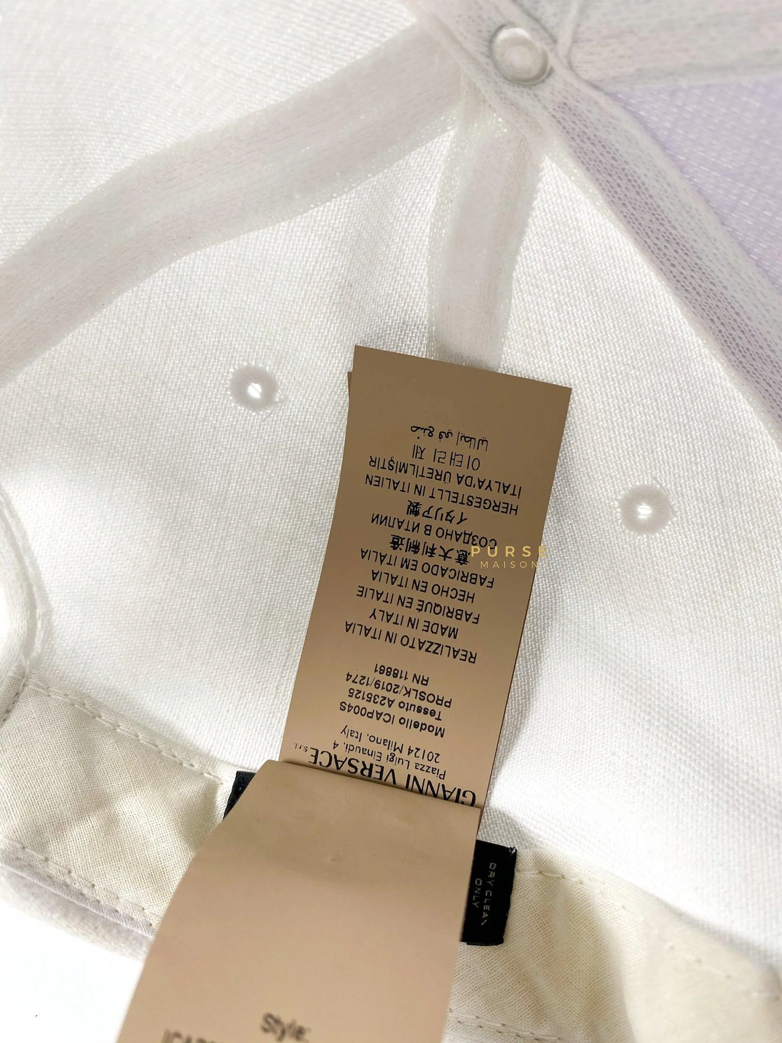 Versace Versace Logo Cap Embroidered Logo in White - Image 13