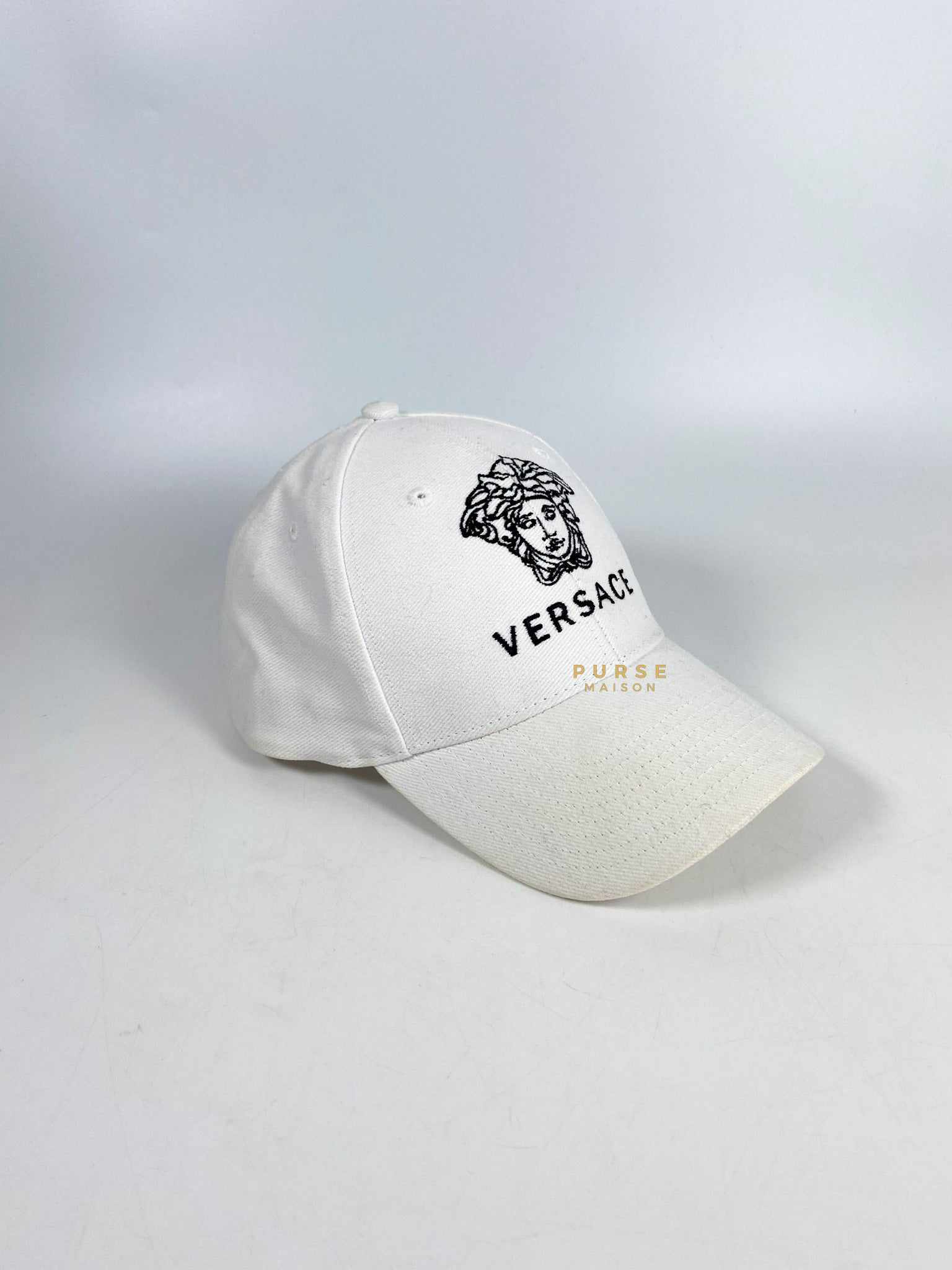 Versace Versace Logo Cap Embroidered Logo in White - Image 3