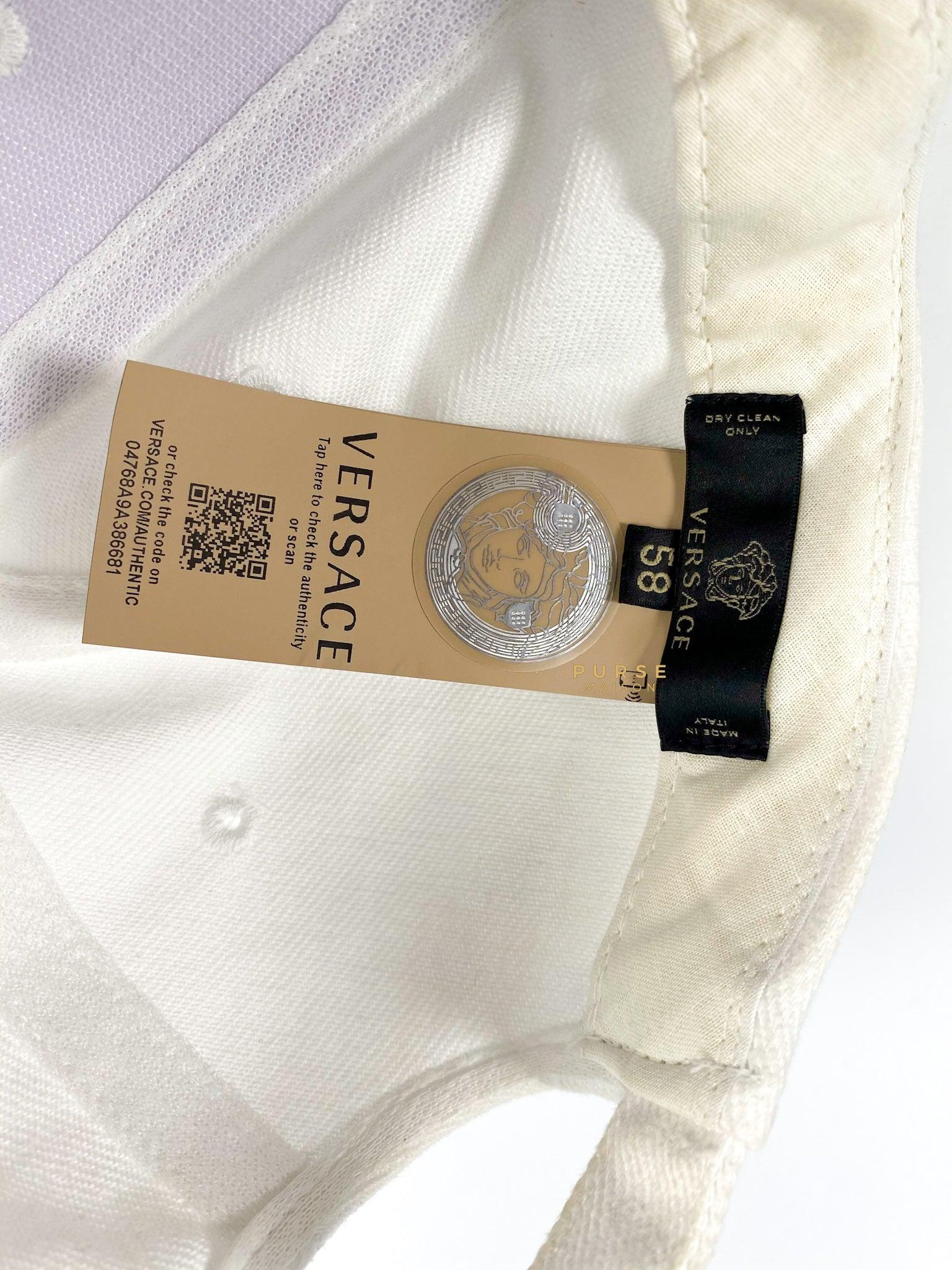 Versace Versace Logo Cap Embroidered Logo in White - Image 9