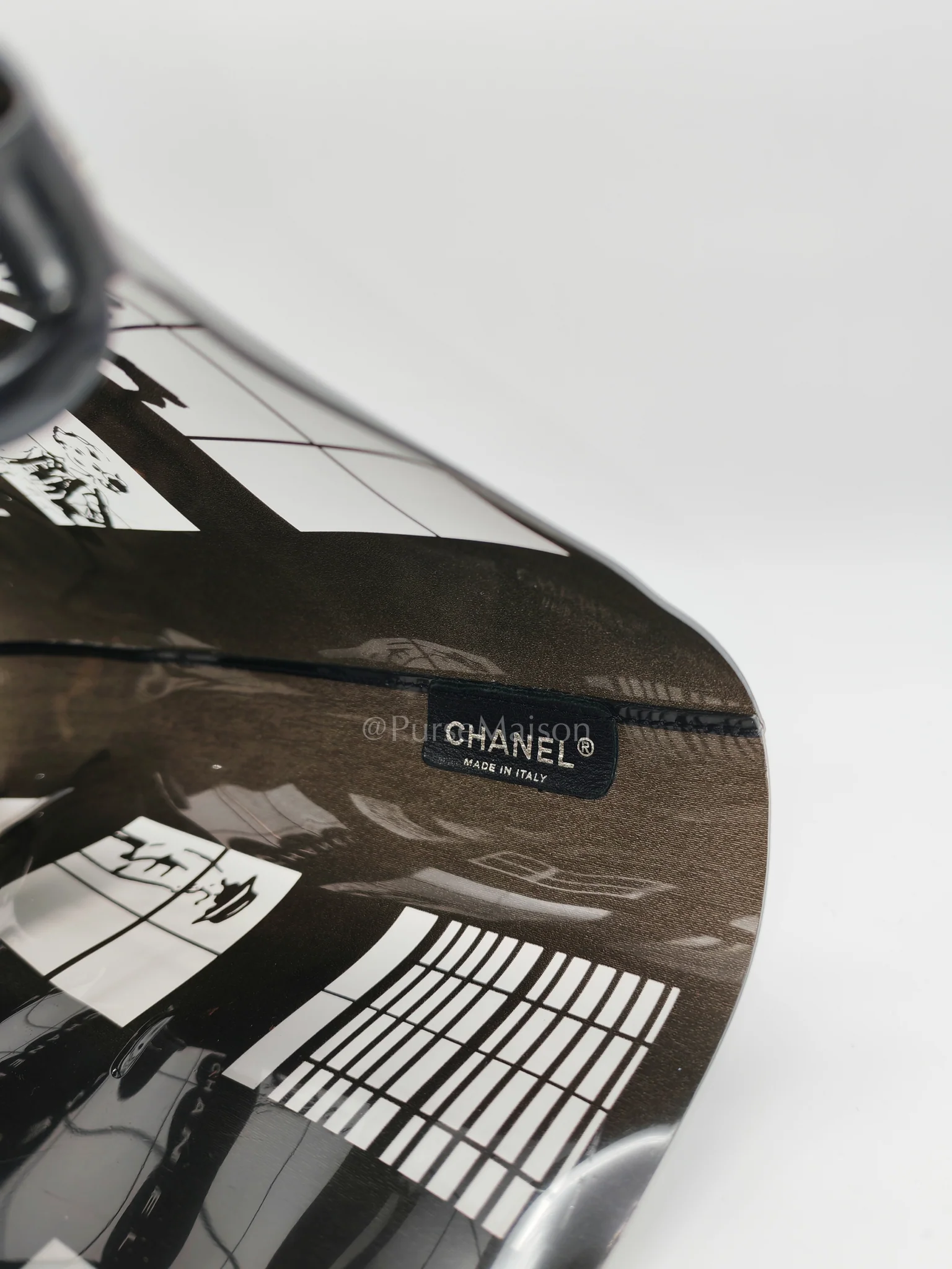 Chanel Vinyl Coco Window Tote Bag with Free Cosmetic Pouch in Silver Hardware (Series 8) - Image 24
