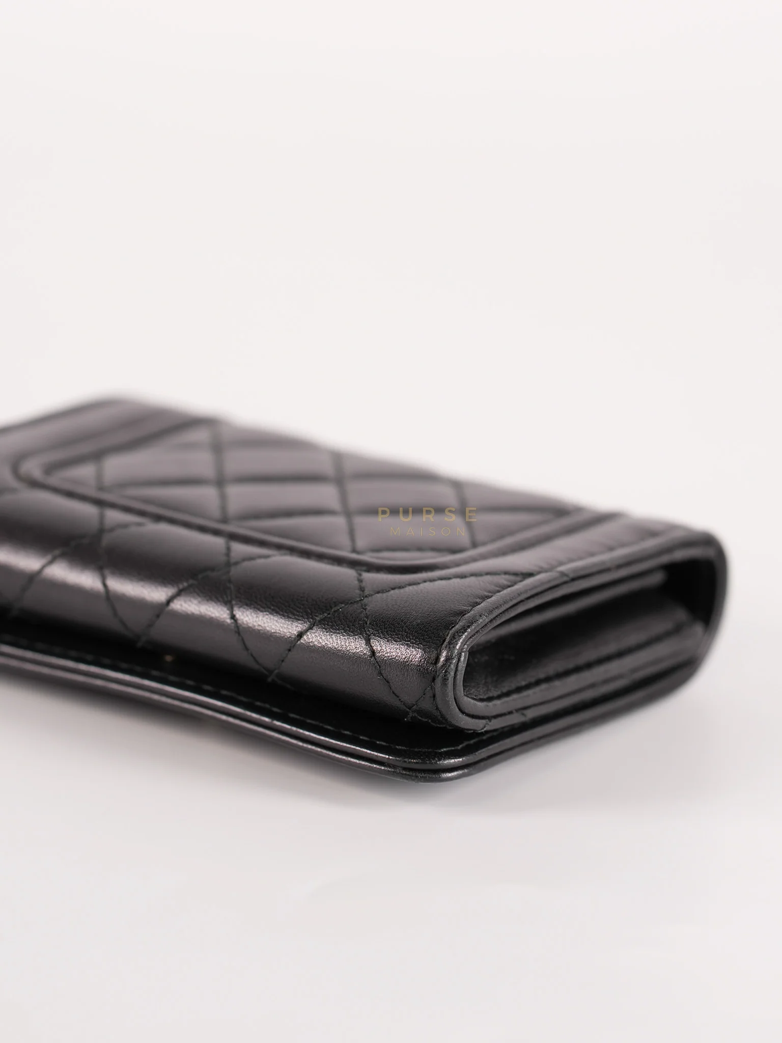 Chanel Matelasse Lambskin Leather Flap Cardholder Silver Hardware Series 24 - Image 10