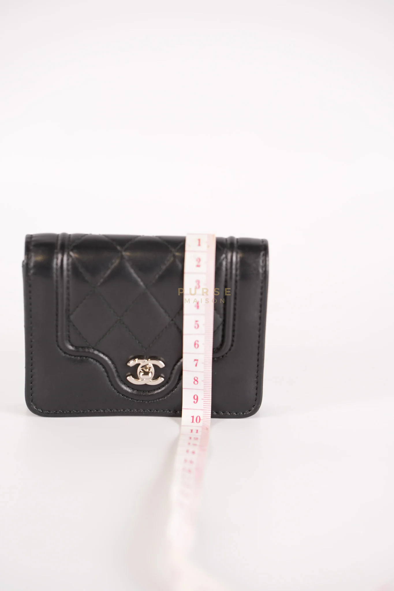 Chanel Matelasse Lambskin Leather Flap Cardholder Silver Hardware Series 24 - Image 24