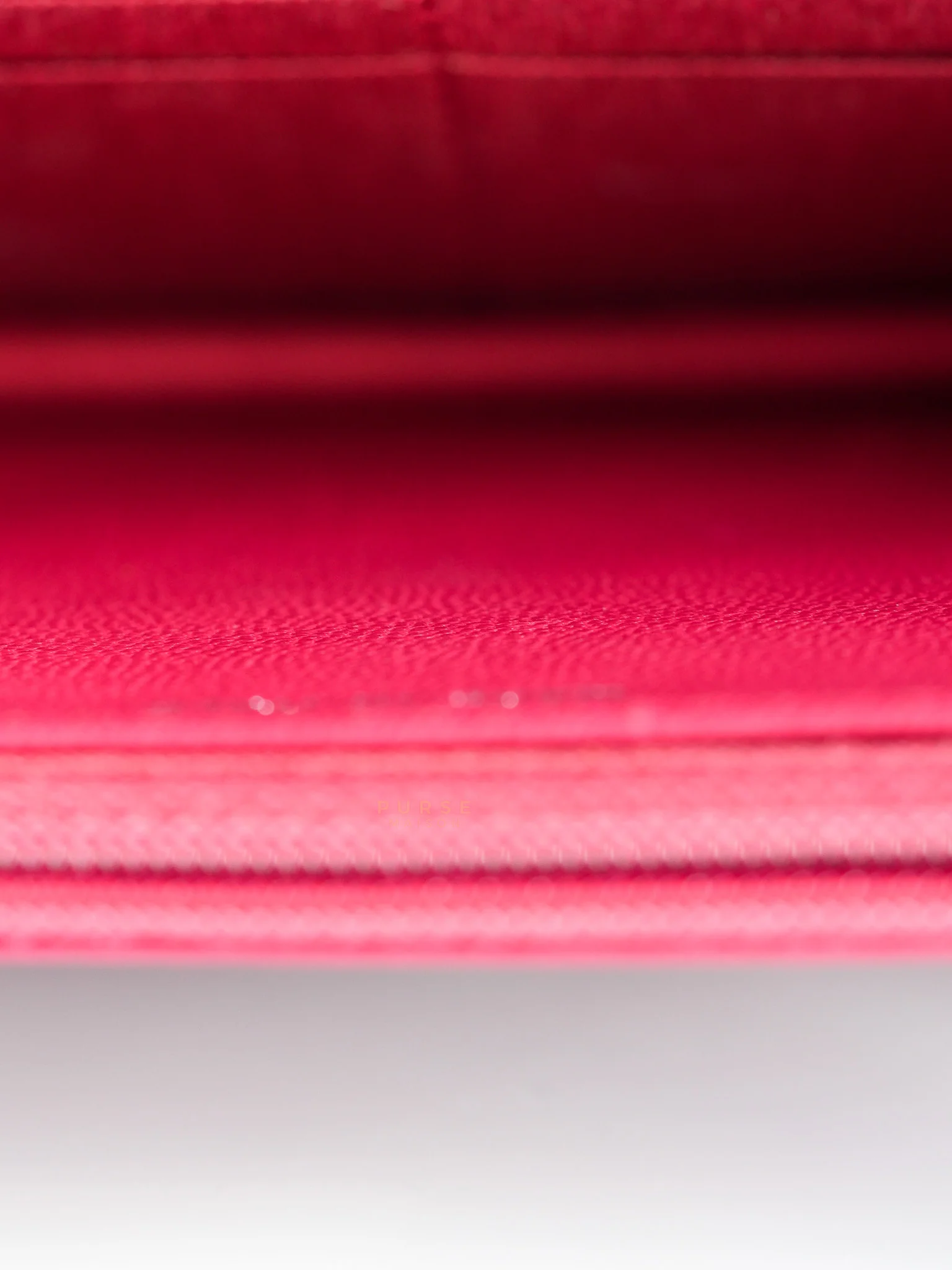 Chanel Fancy Wallet on Chain WOC Dark Pink Top Stitched Embroidered Lambskin Leather in Silver Hardware Series 19 - Image 20