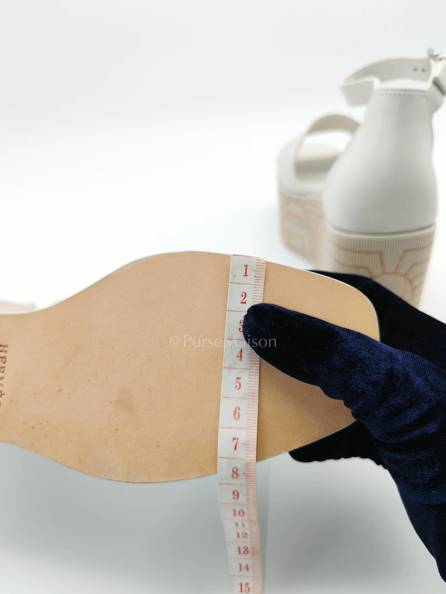 Hermes Illusion Blanc Wedge Sandals Size 38EU (24CM) - Image 13