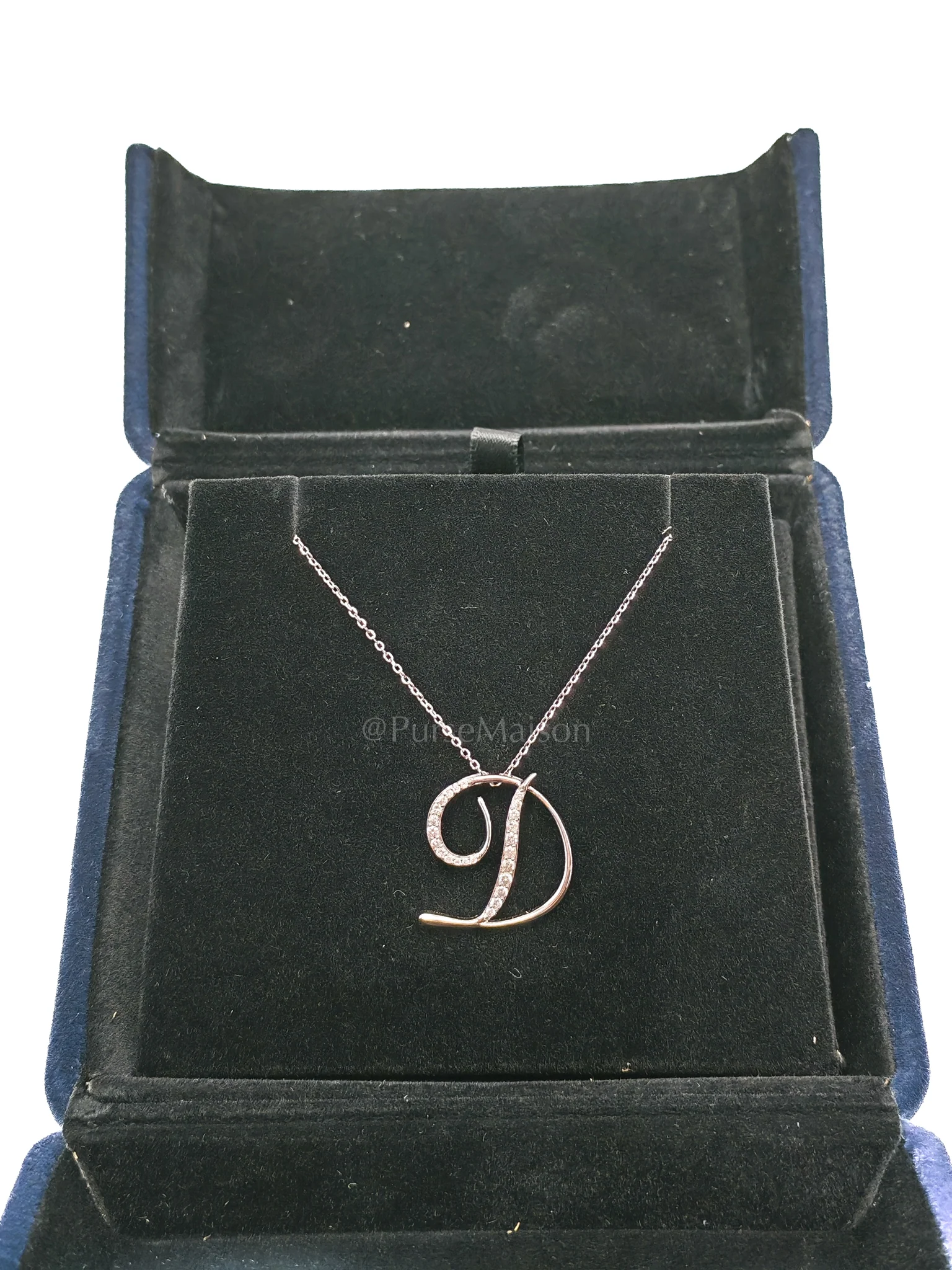 Diamond 14k 2.61 gms 0.18cts VS1 to VVS1 (Clarity) E to H (Color) Natural Diamond White Gold Necklace (18 inches)