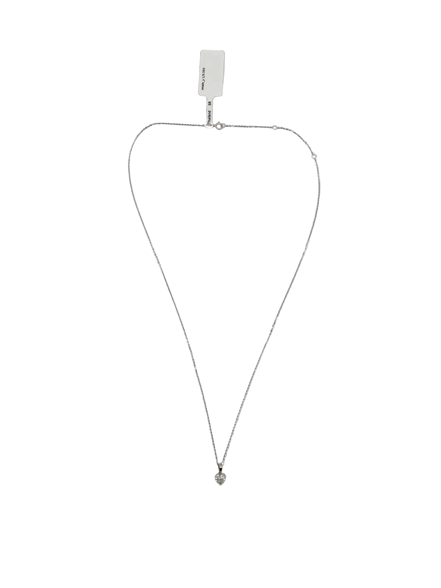 Diamond 18k 1.41gms. 0.55cts. VS1 to VVS1 (Clarity) E to H (Color) Natural Diamond White Gold Necklace (18 inches) - Image 4