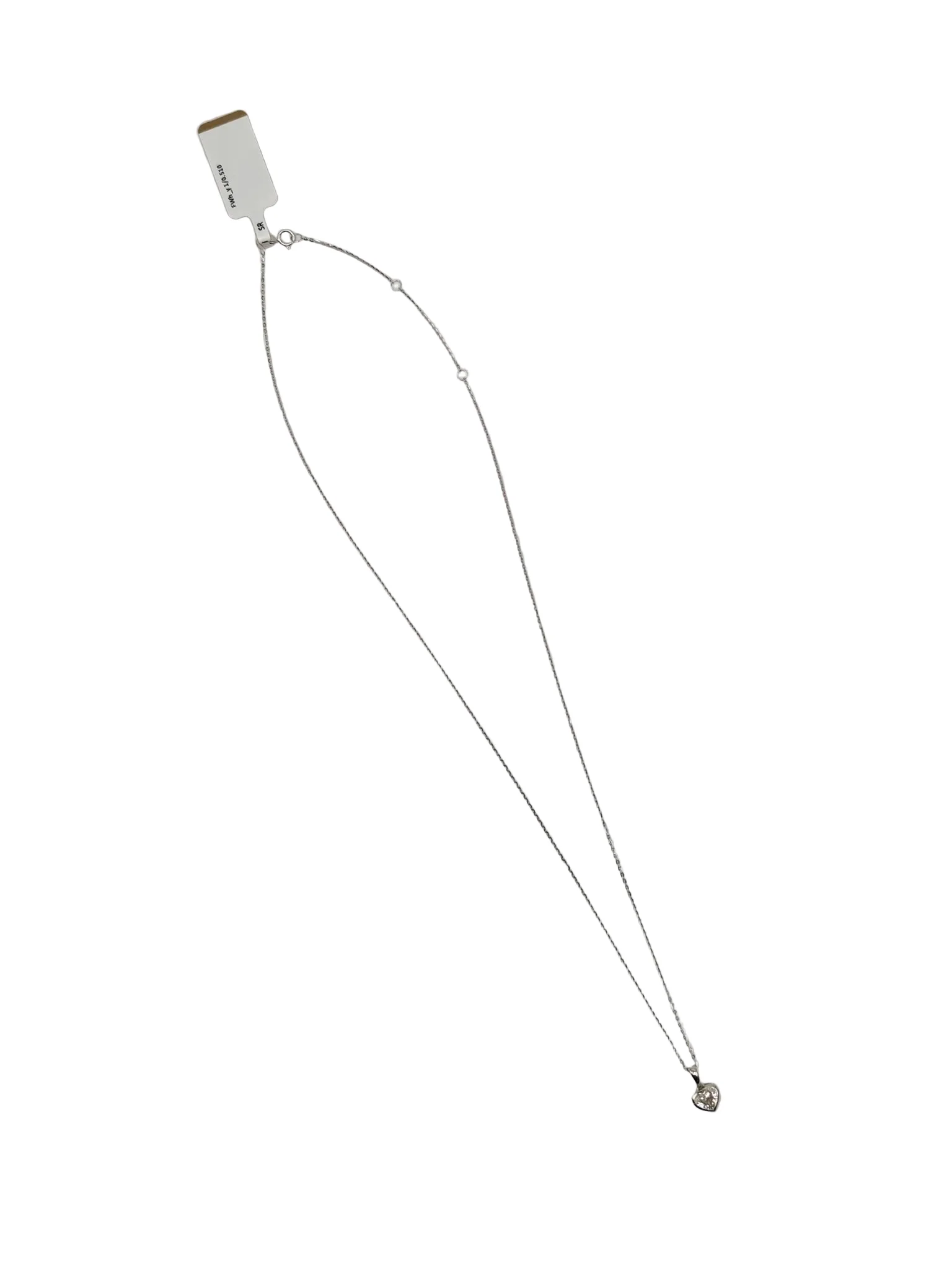 Diamond 18k 1.56gms. 0.51cts. VS1 to VVS1 (Clarity) E to H (Color) Natural Diamond White Gold Necklace (18 inches) - Image 3