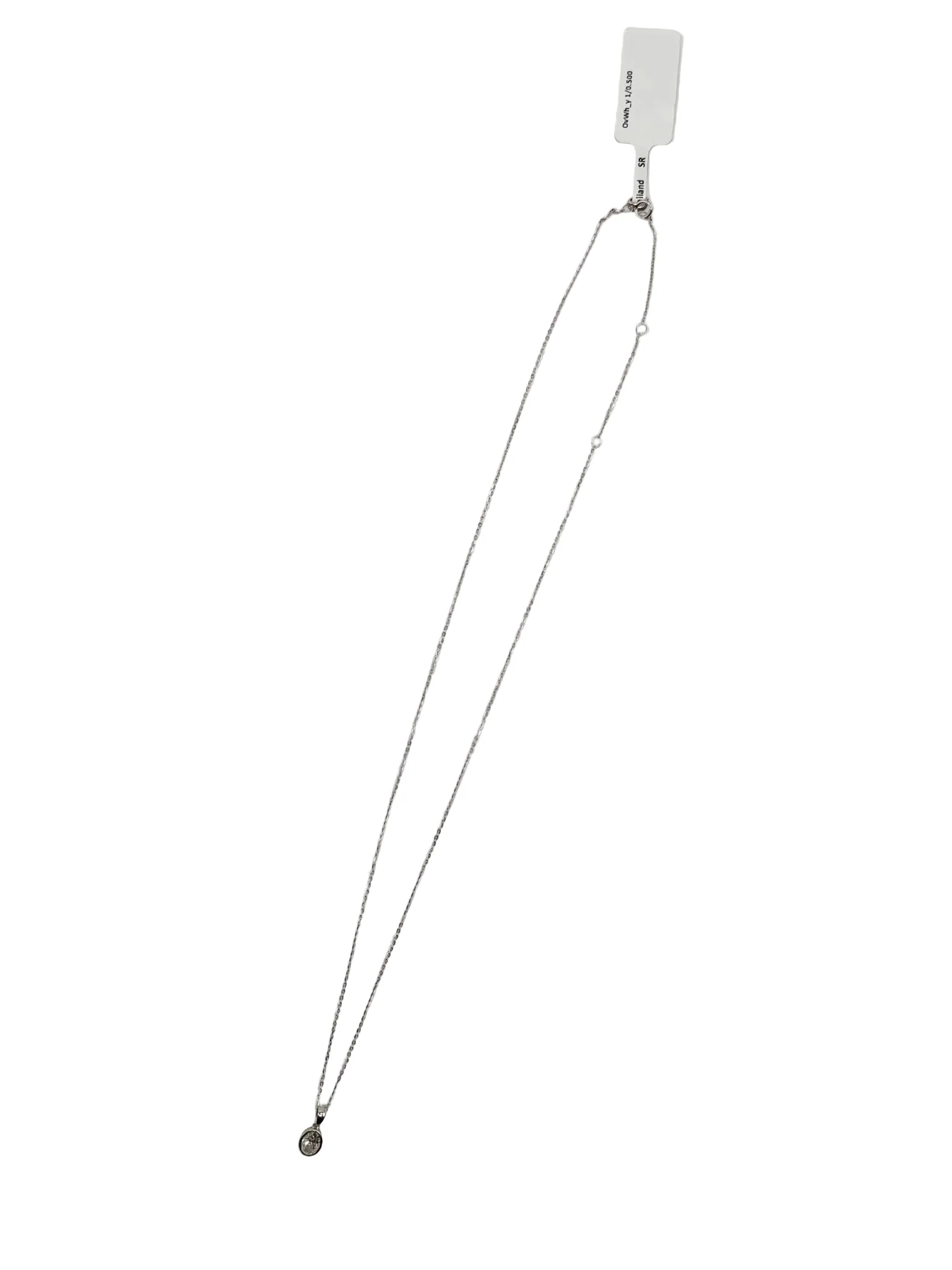 Diamond 18k 1.55gms. 0.5cts. VS1 to VVS1 (Clarity) E to H (Color) Natural Diamond White Gold Necklace (18 inches) - Image 3
