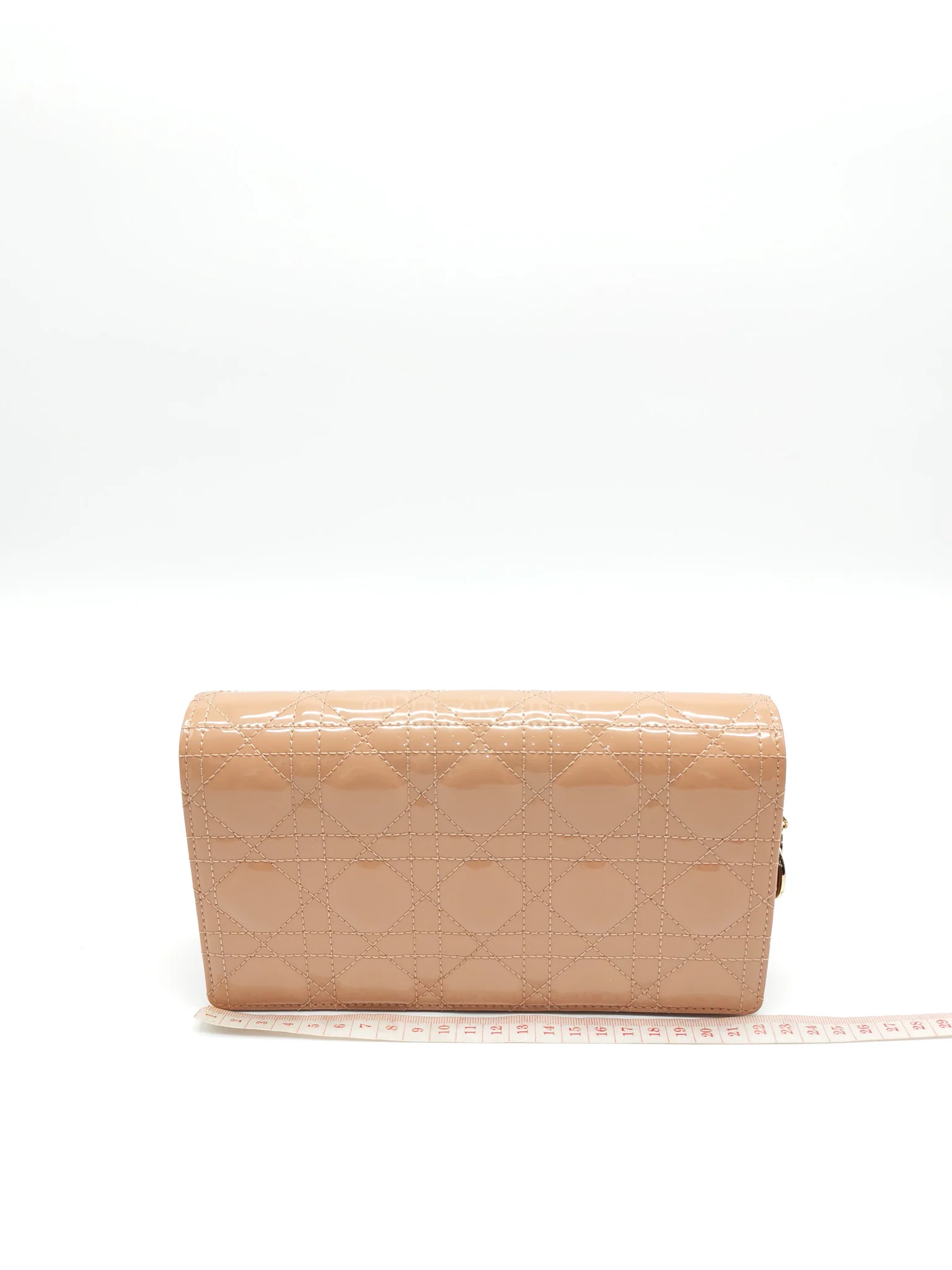 Christian Dior Wallet On Chain (WOC) Rose des Vents Cannage Patent Leather Chain Bag - Image 27
