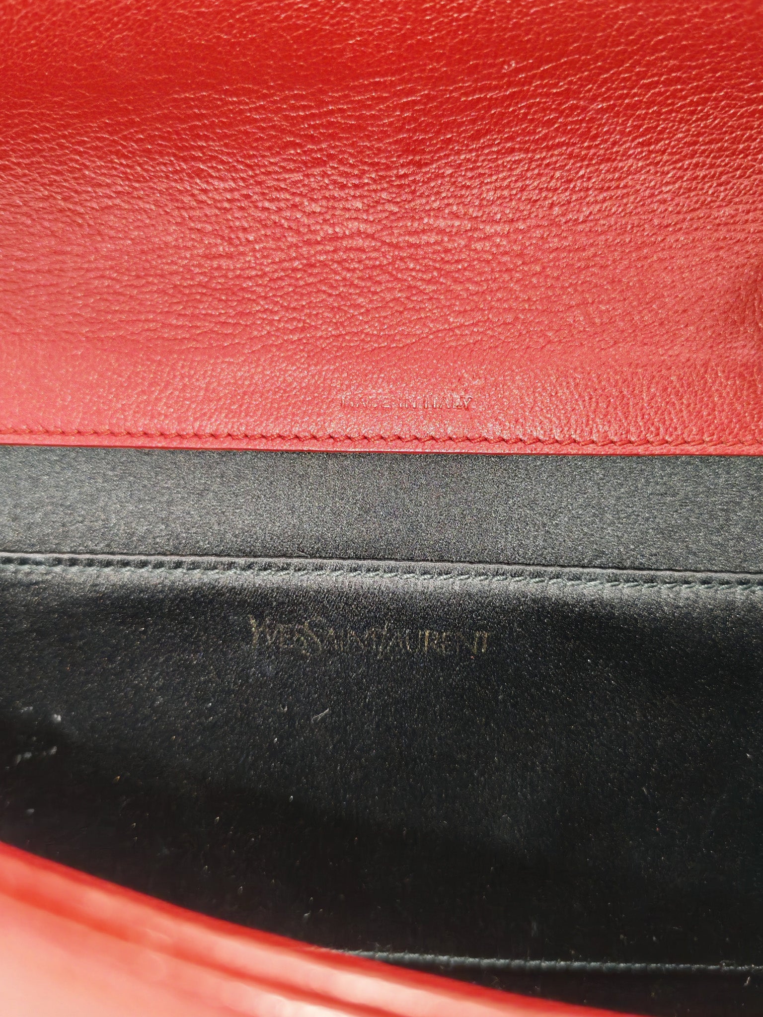 Yves Saint Laurent Kate Clutch in Red Grained Calfskin Leather - Image 32