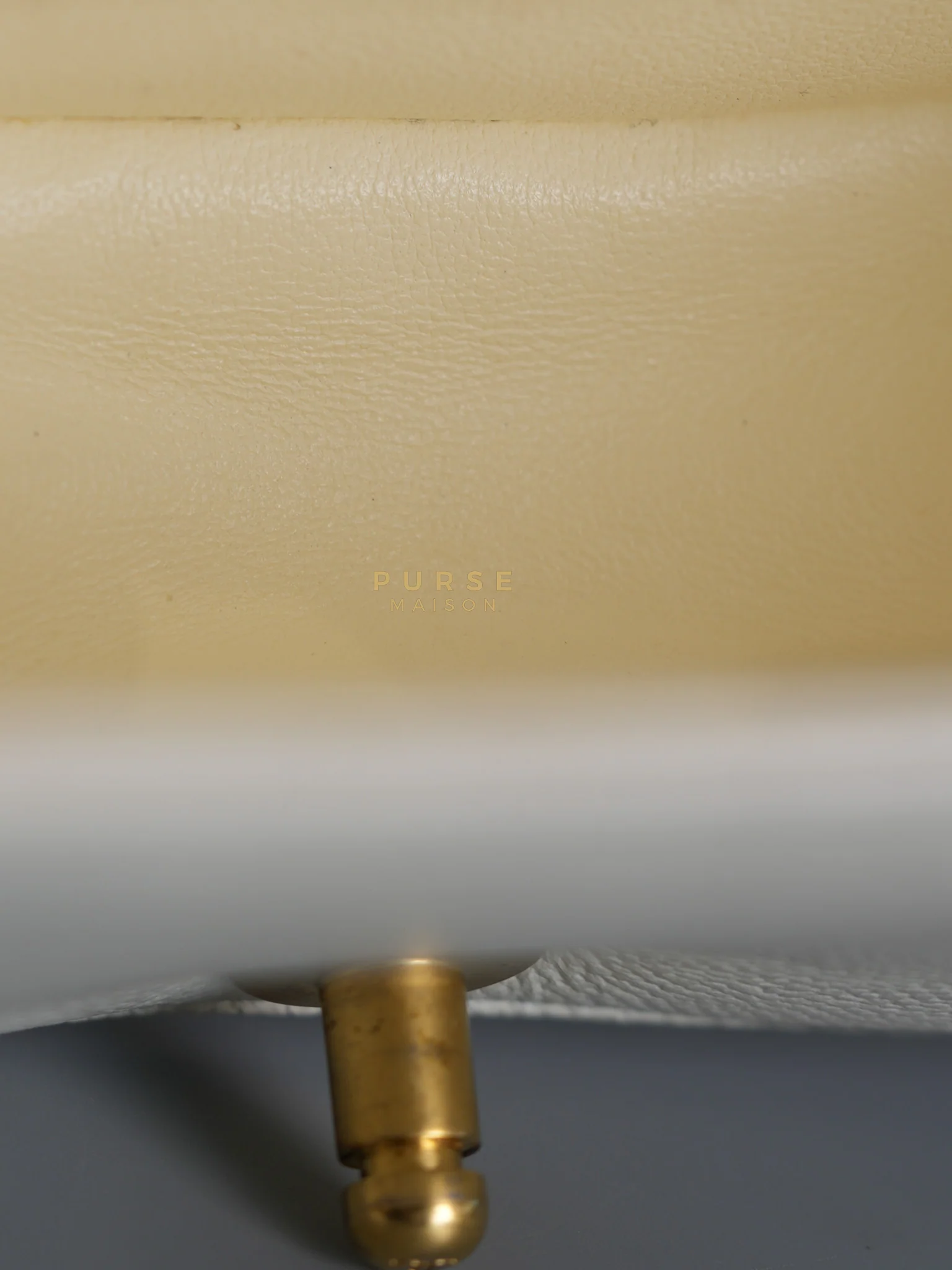 Chanel Boy Crescent White in Caviar Leather and Aged Gold Hardware (Microchip) - Image 56