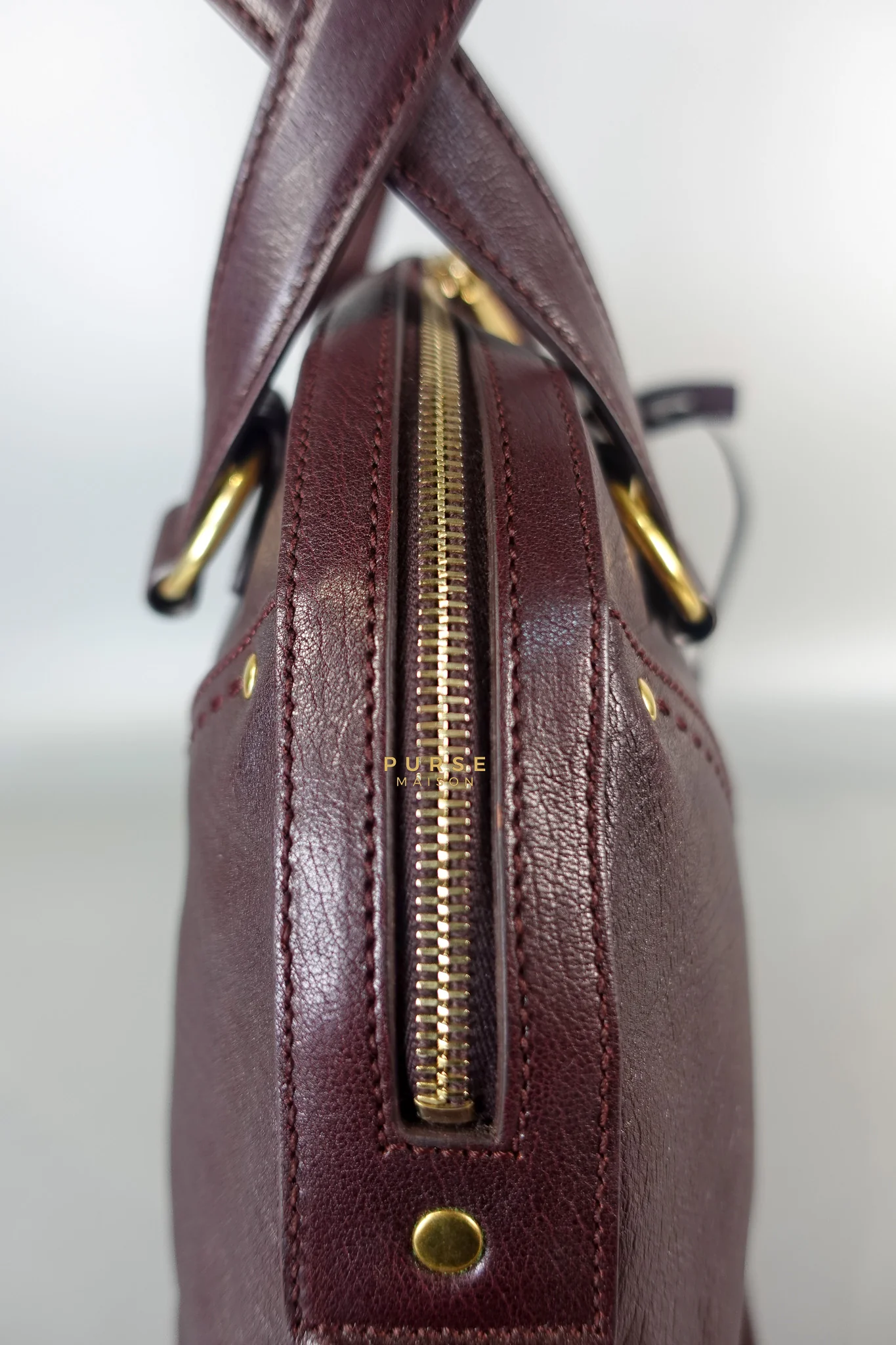 Yves Saint Laurent Muse in Purple Shoulder Bag - Image 11