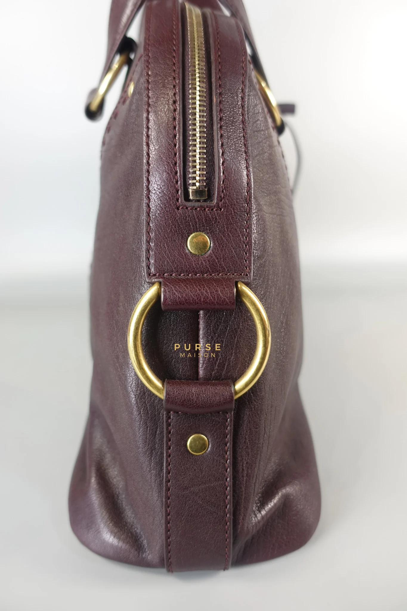 Yves Saint Laurent Muse in Purple Shoulder Bag - Image 12