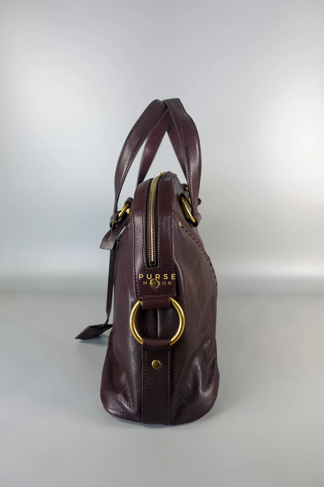 Yves Saint Laurent Muse in Purple Shoulder Bag - Image 14