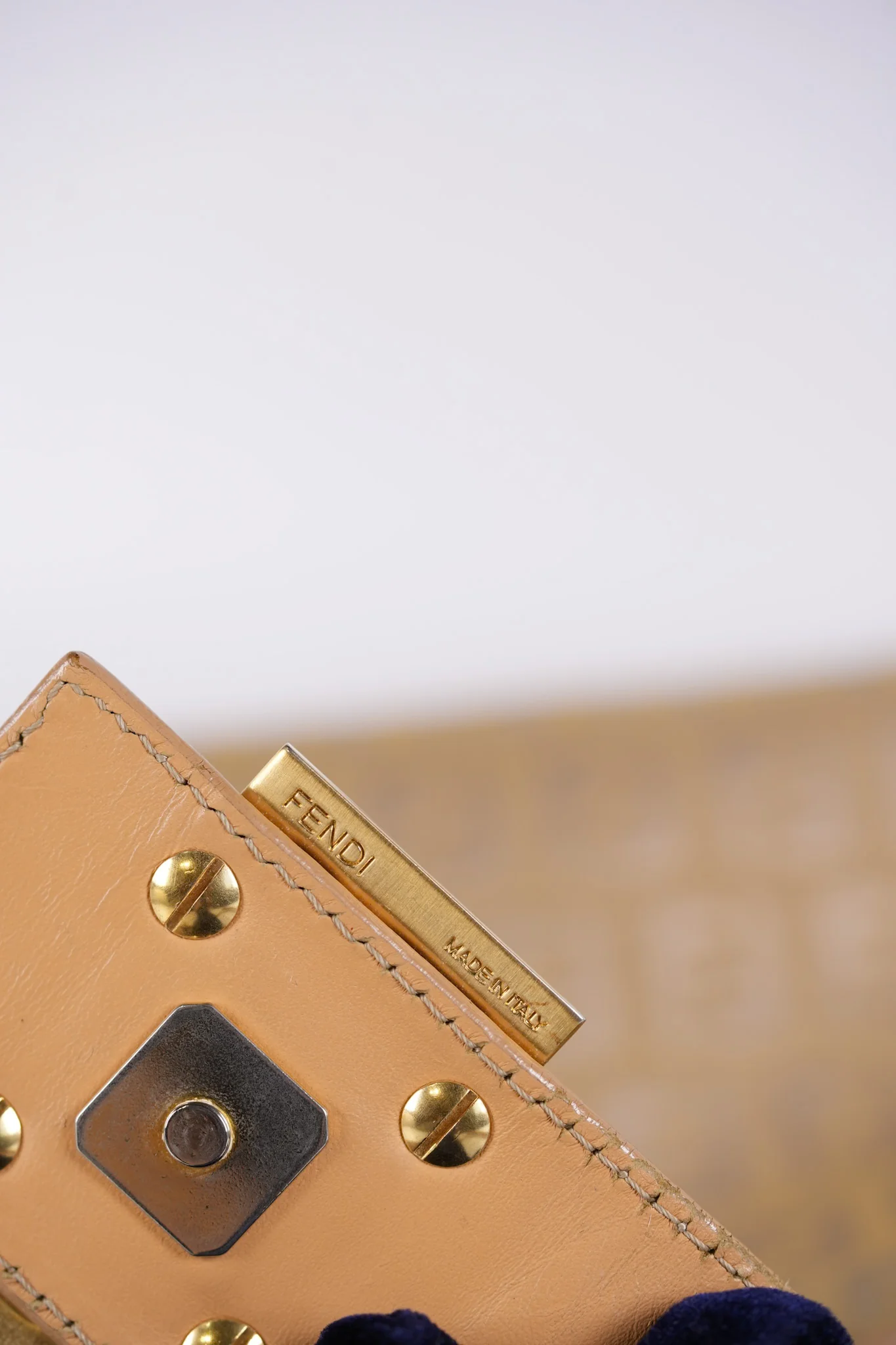 Fendi Zucchini Mamma Baguette Cloth Bag in Beige - Image 32
