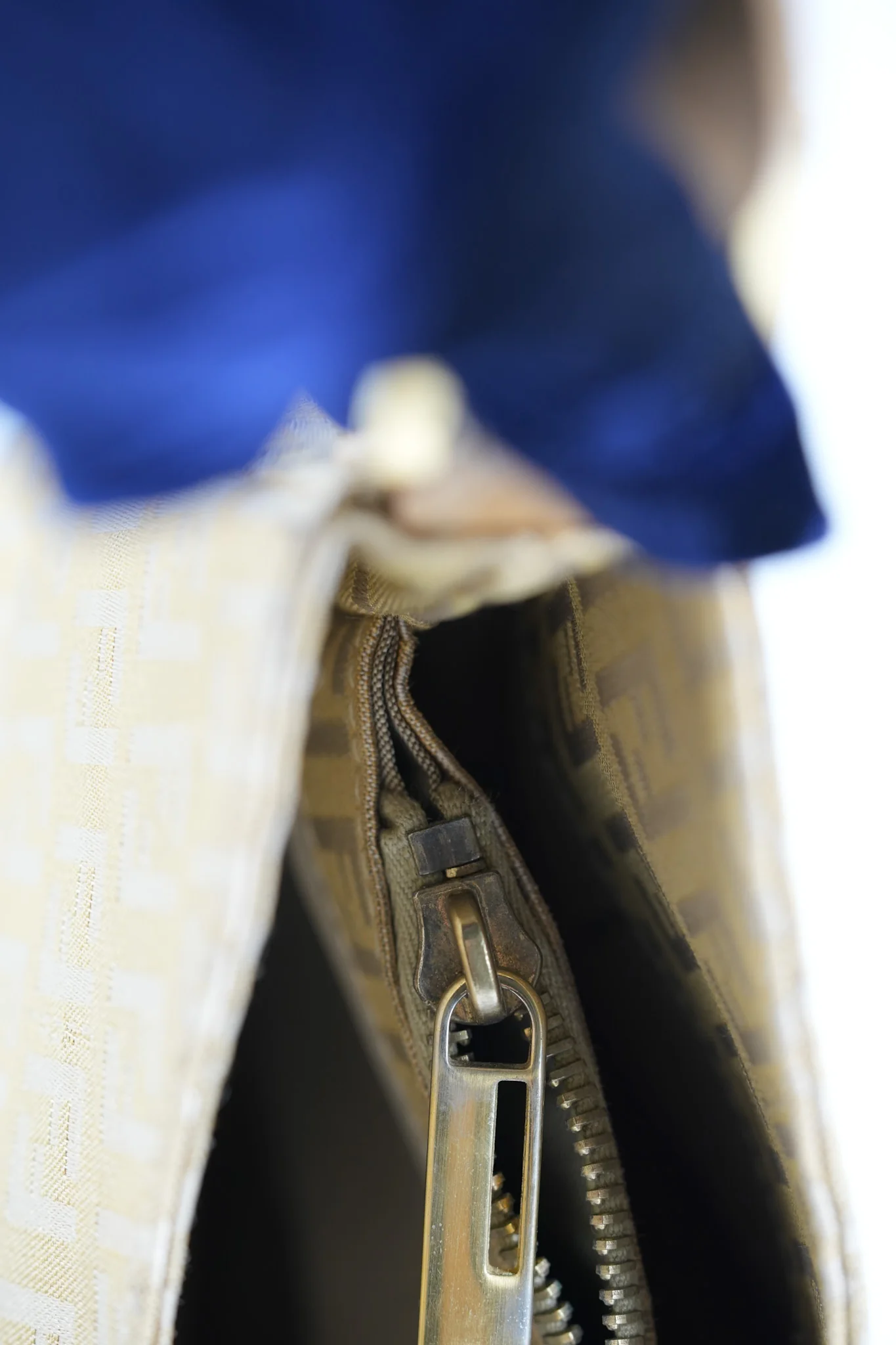 Fendi Zucchini Mamma Baguette Cloth Bag in Beige - Image 36
