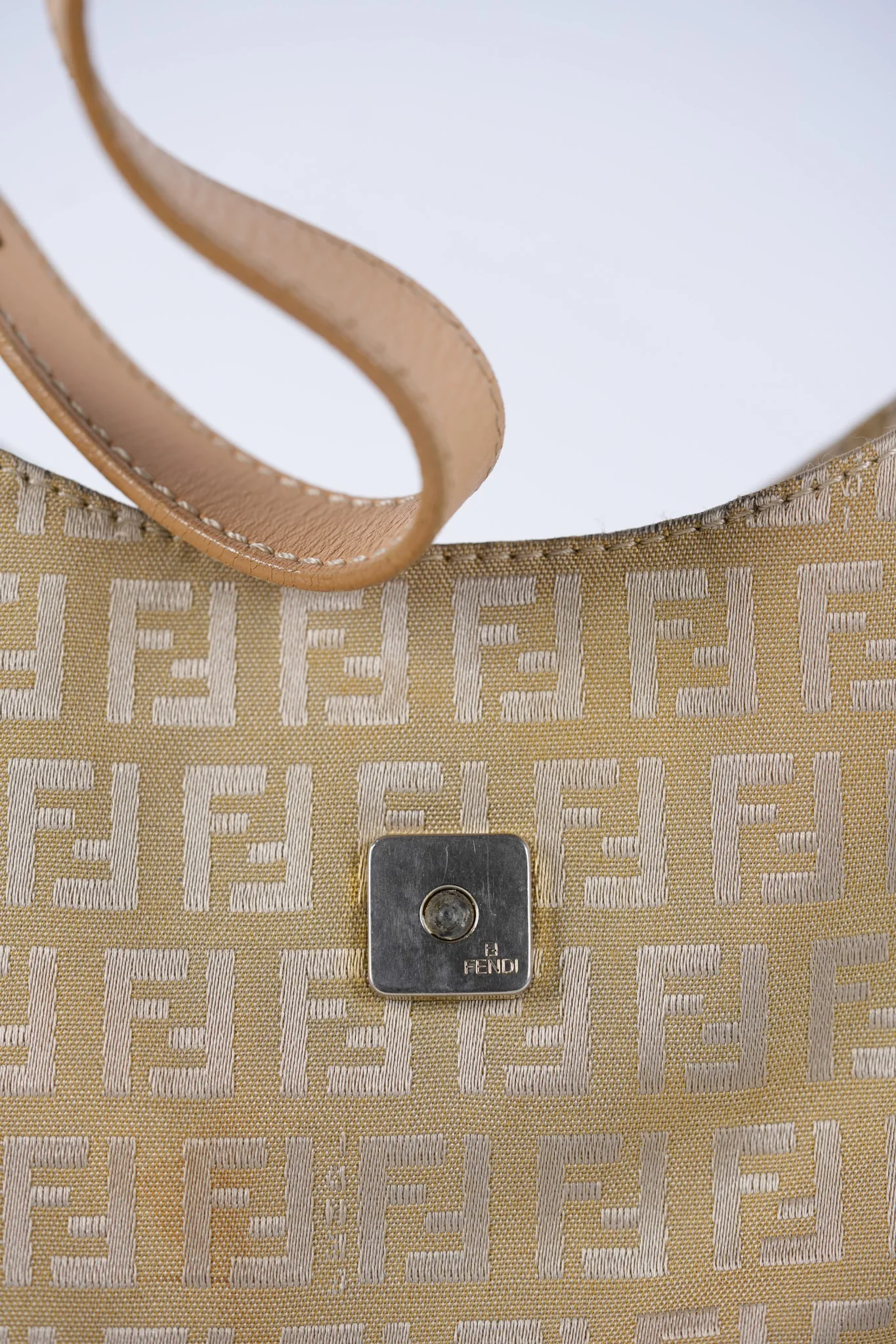 Fendi Zucchini Mamma Baguette Cloth Bag in Beige - Image 38