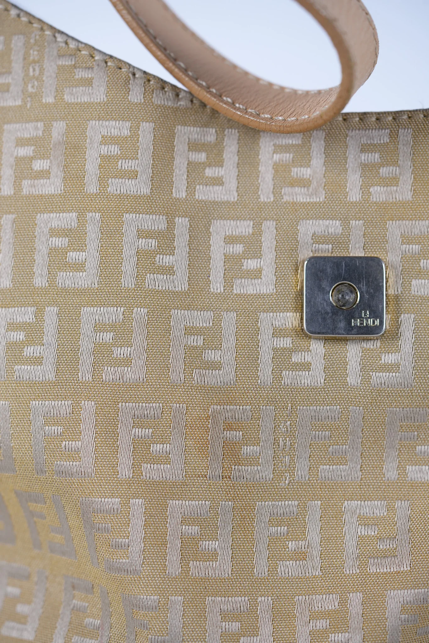 Fendi Zucchini Mamma Baguette Cloth Bag in Beige - Image 39