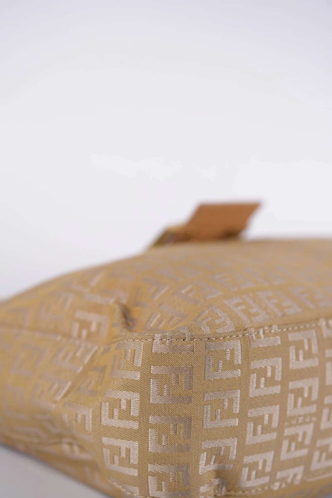Fendi Zucchini Mamma Baguette Cloth Bag in Beige - Image 8